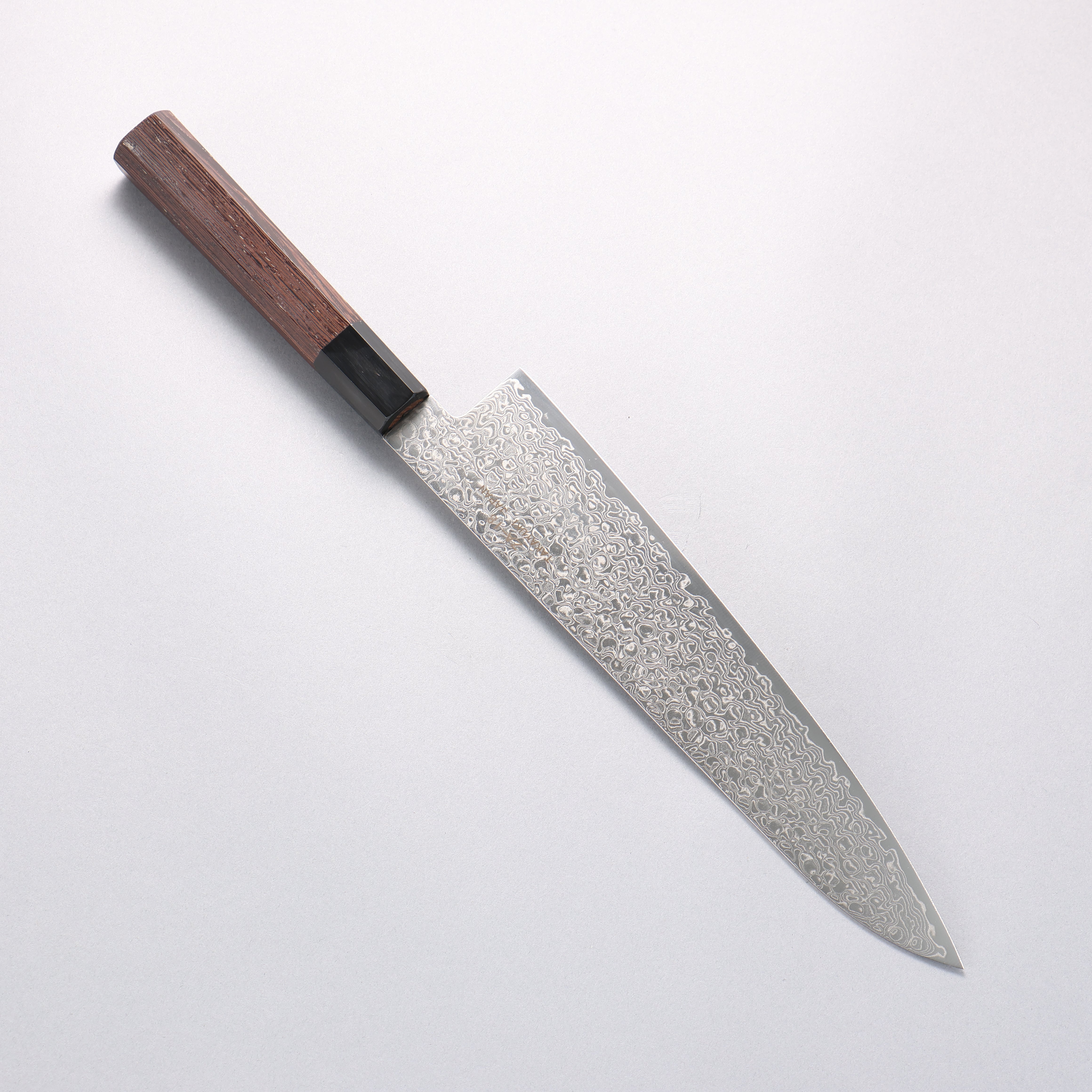 堺 孝行 銀河 ZA-18 大馬士革紋 牛刀 240mm 雞翅木握把 - 清助刃物