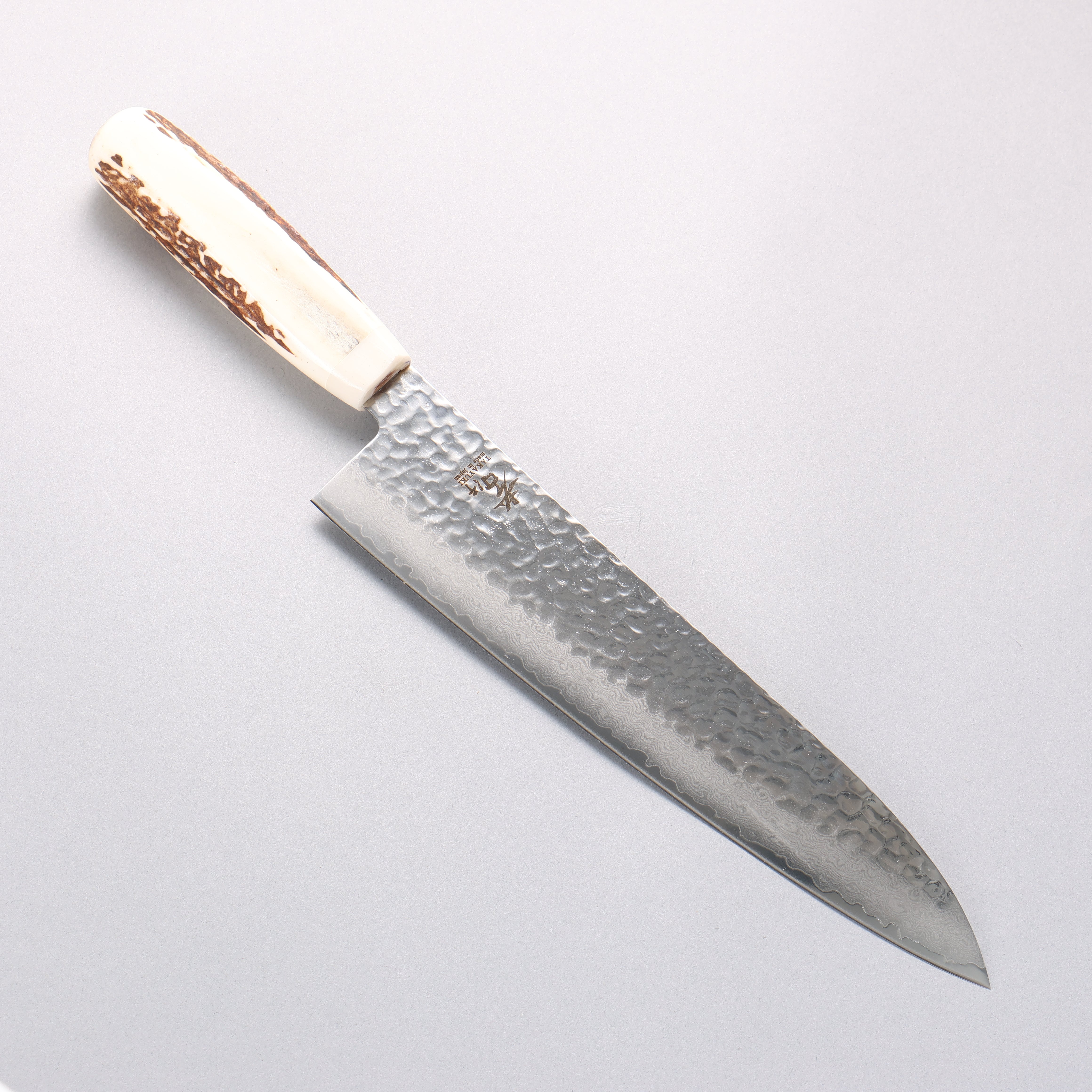 堺 孝行 VG10 33層大馬士革紋 牛刀 240mm 牛骨 握把 附刀鞘 - 清助刃物