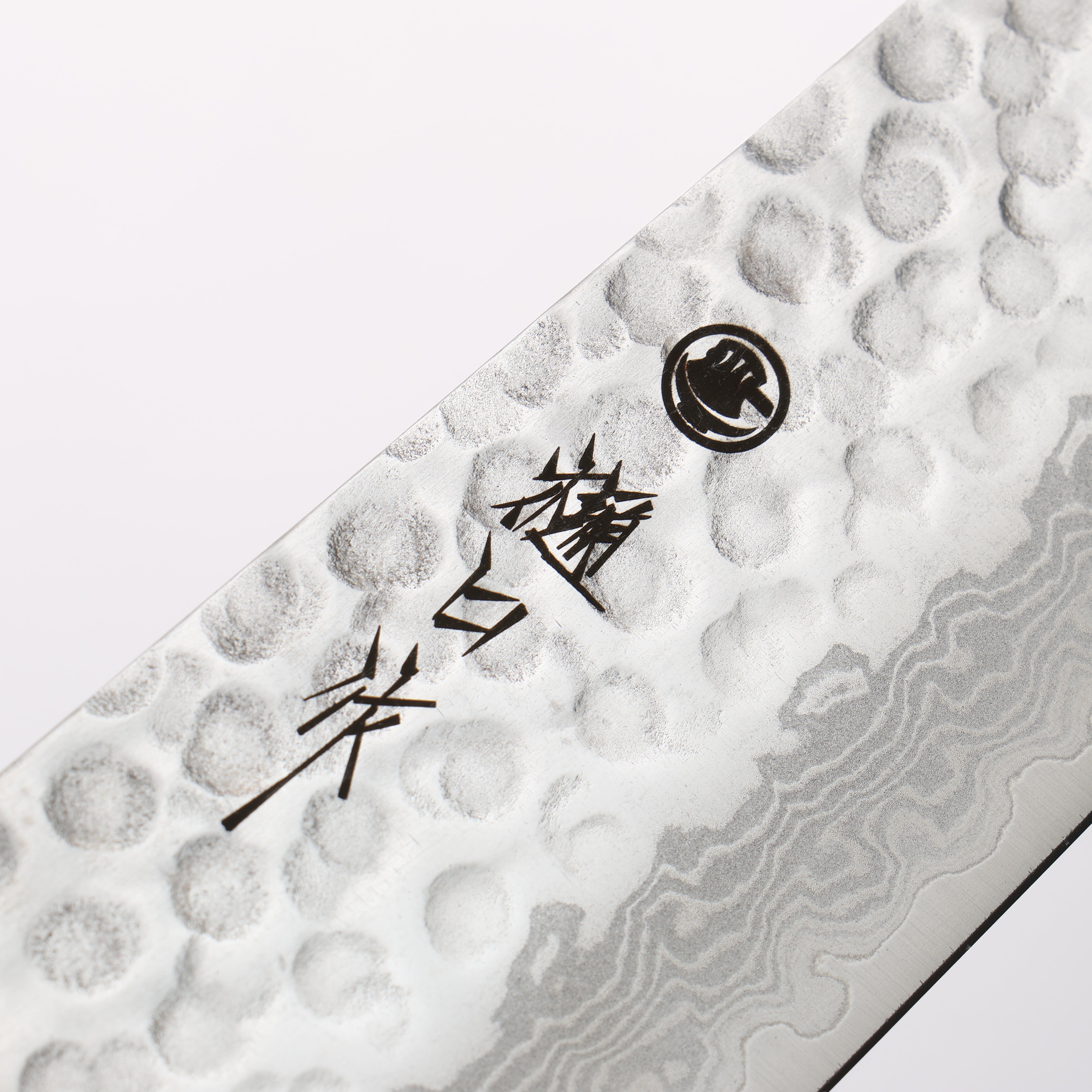 樋口 VG10 鎚目 大馬士革紋 三德刀 180mm 青合成木 握把 - 清助刃物