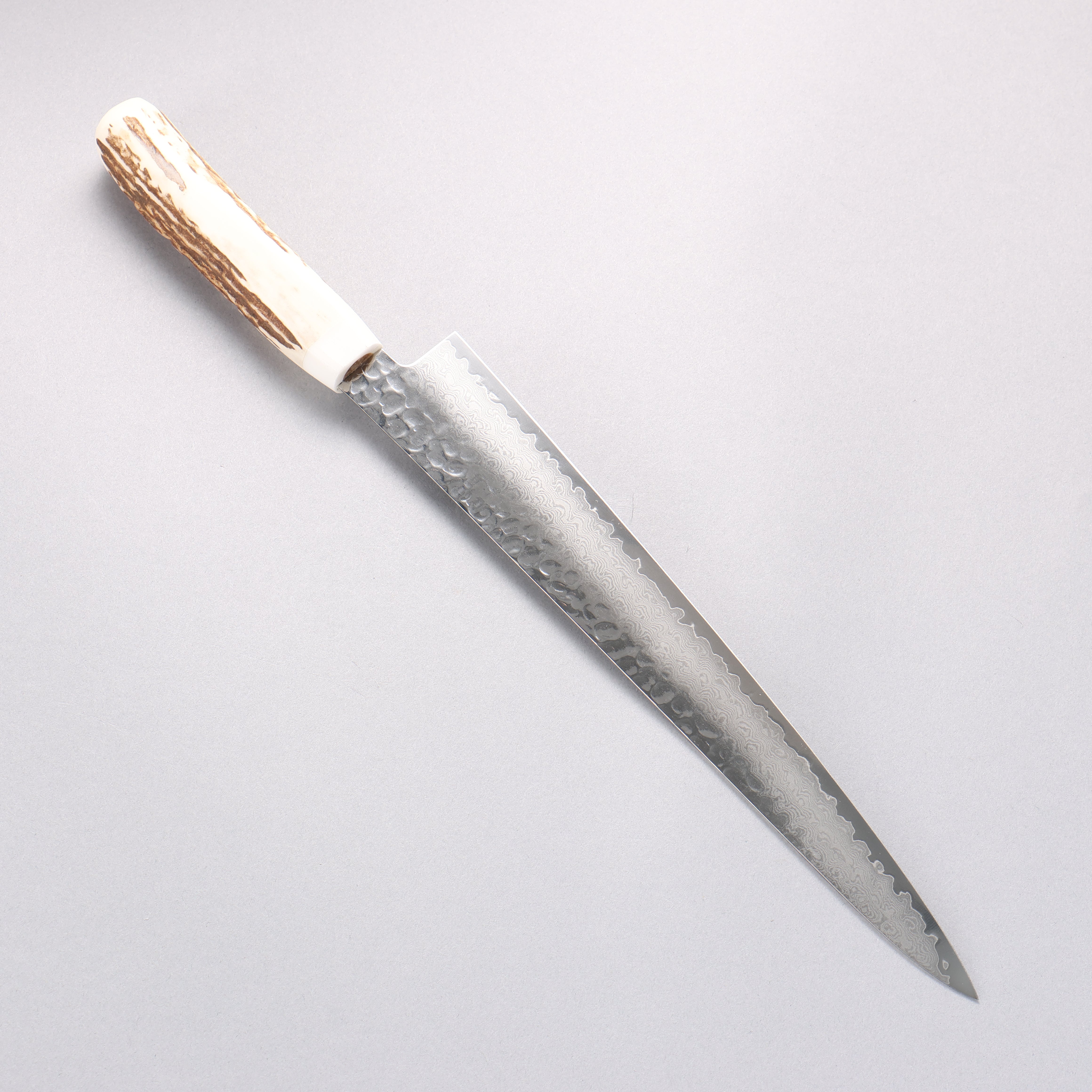 堺 孝行 VG10 33層大馬士革紋 筋引 240mm 牛骨 握把 附刀鞘 - 清助刃物