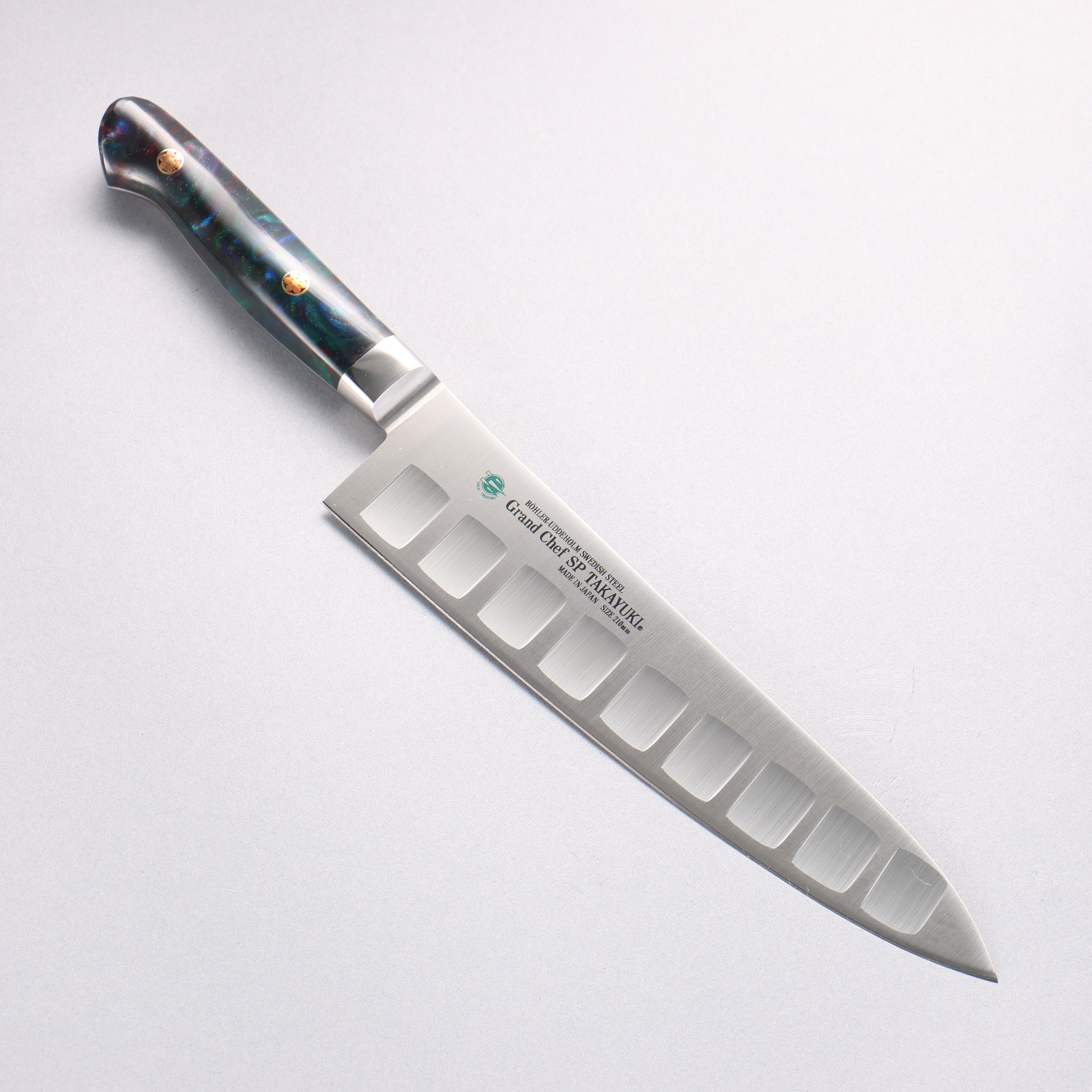 堺 孝行 大廚系列 SP 瑞典鋼 牛刀鮭魚刀型 210mm SP Type III (銀河) 握把 - 清助刃物
