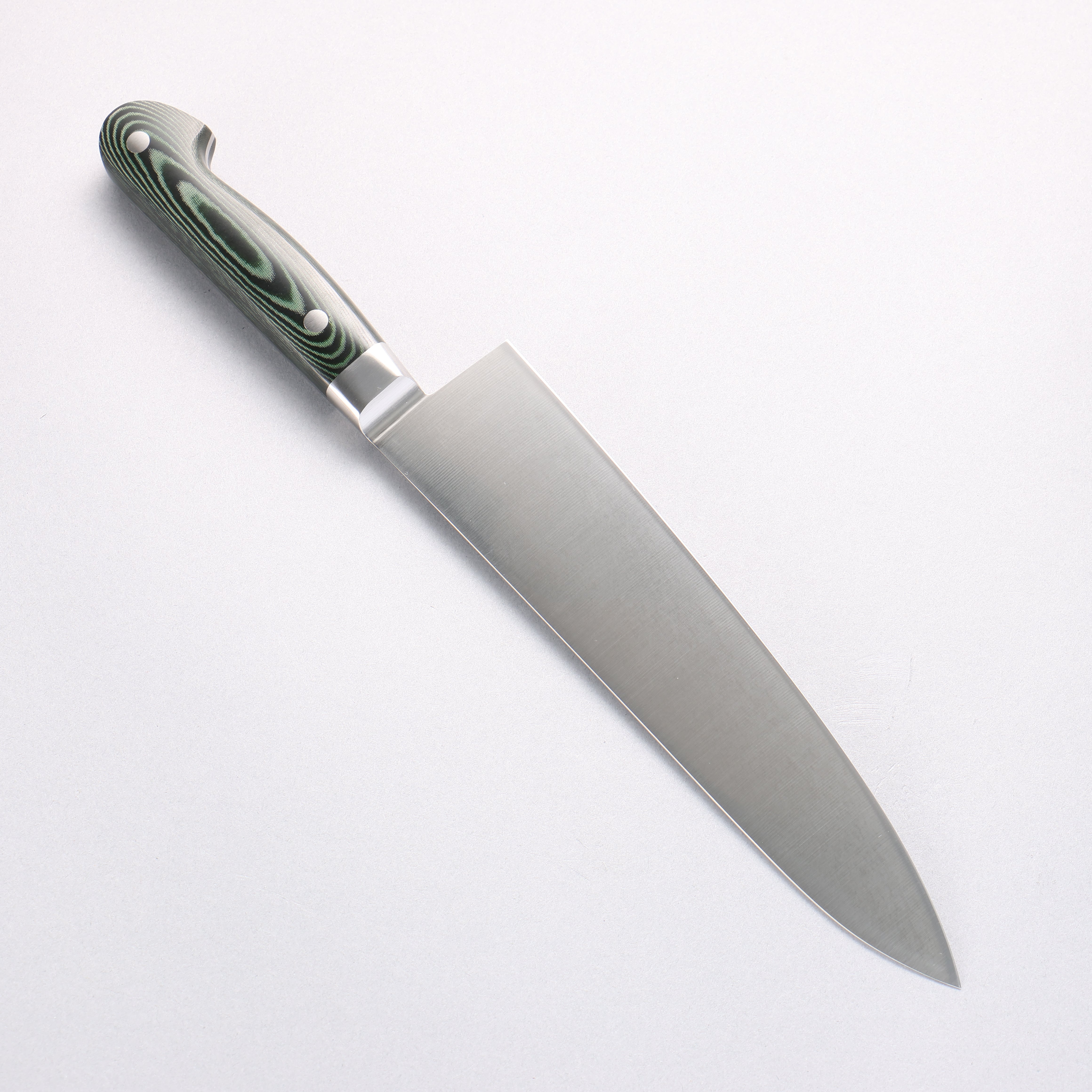 堺 孝行 大廚系列 大廚系列 瑞典鋼 牛刀 210mm 綠米卡塔（樹脂複合材料） 握把 - 清助刃物