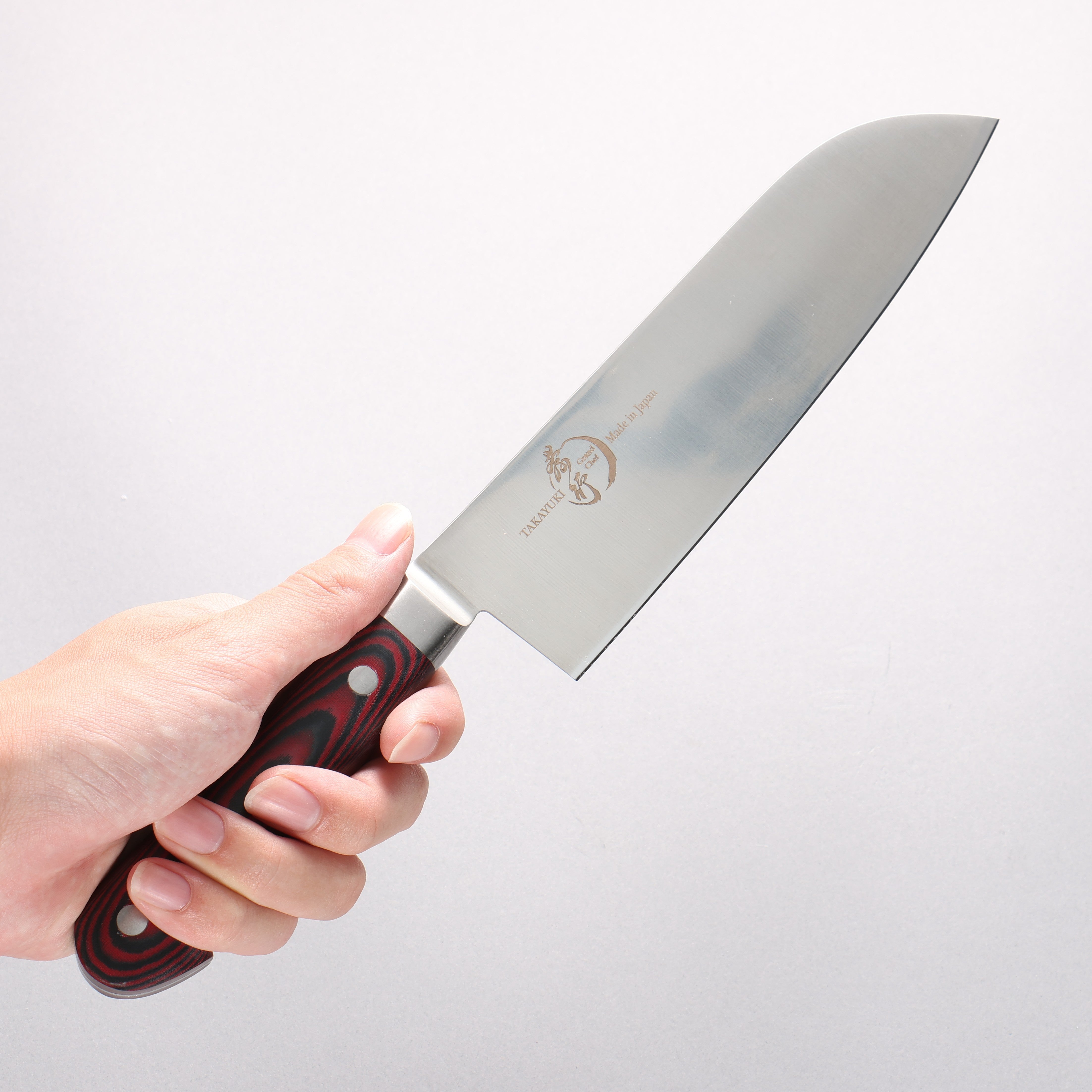 堺 孝行 大廚系列 大廚系列 瑞典鋼 三德刀 180mm 茶色米卡塔（樹脂複合材料） 握把 - 清助刃物