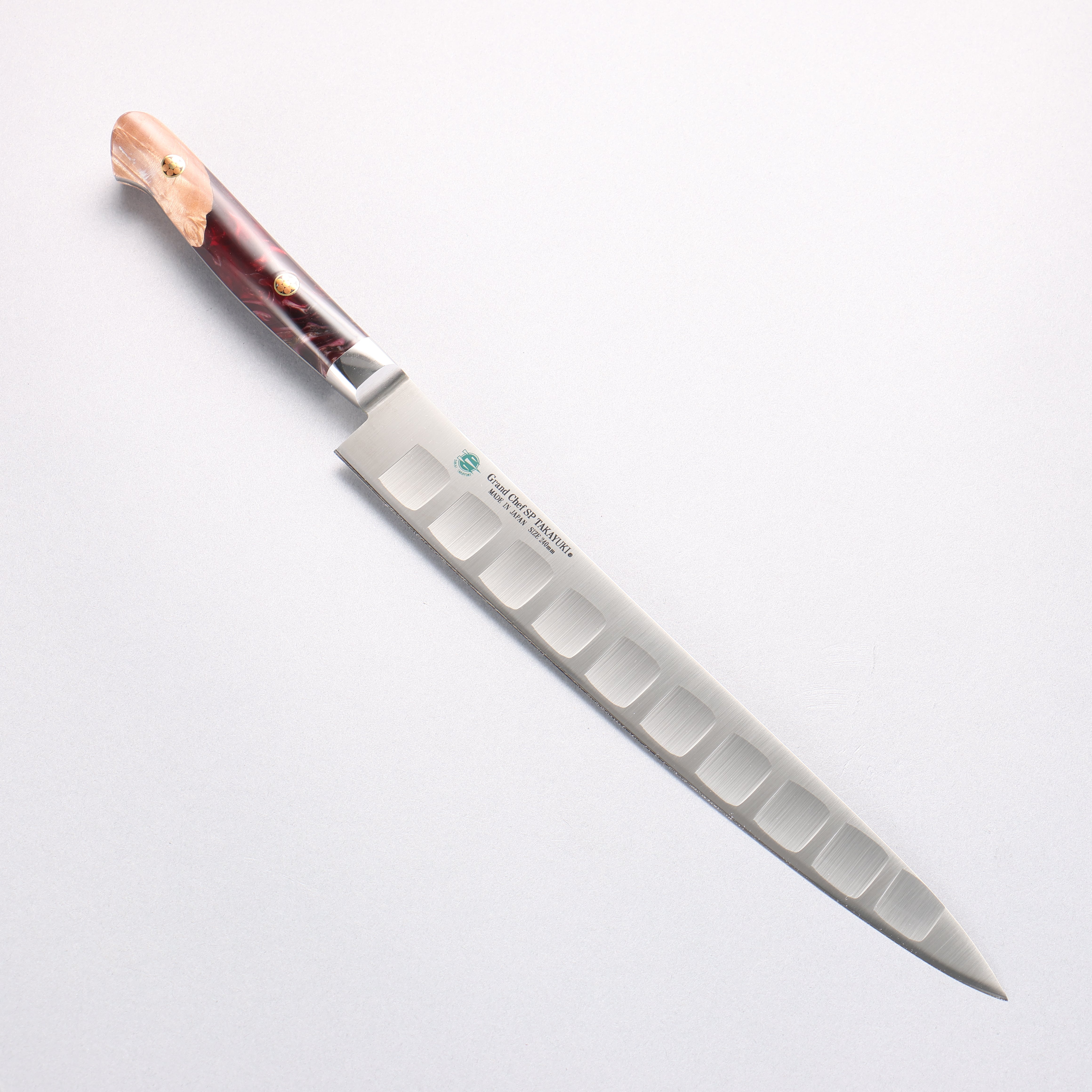 堺 孝行 大廚系列 SP 瑞典鋼 鮭魚筋引 240mm SP Type III (火山) 握把 - 清助刃物