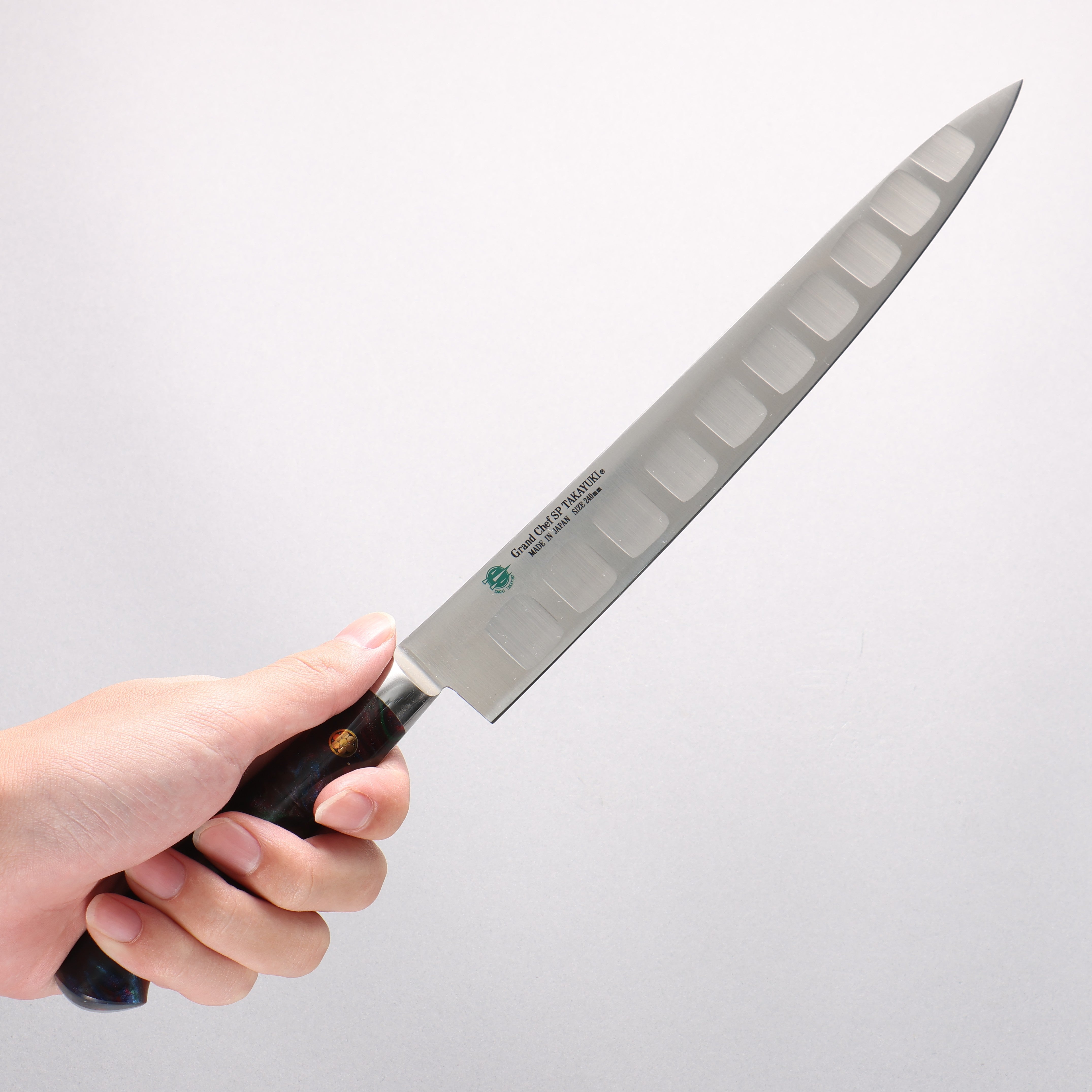 堺 孝行 大廚系列 SP 瑞典鋼 鮭魚筋引 240mm SP Type III (銀河) 握把 - 清助刃物