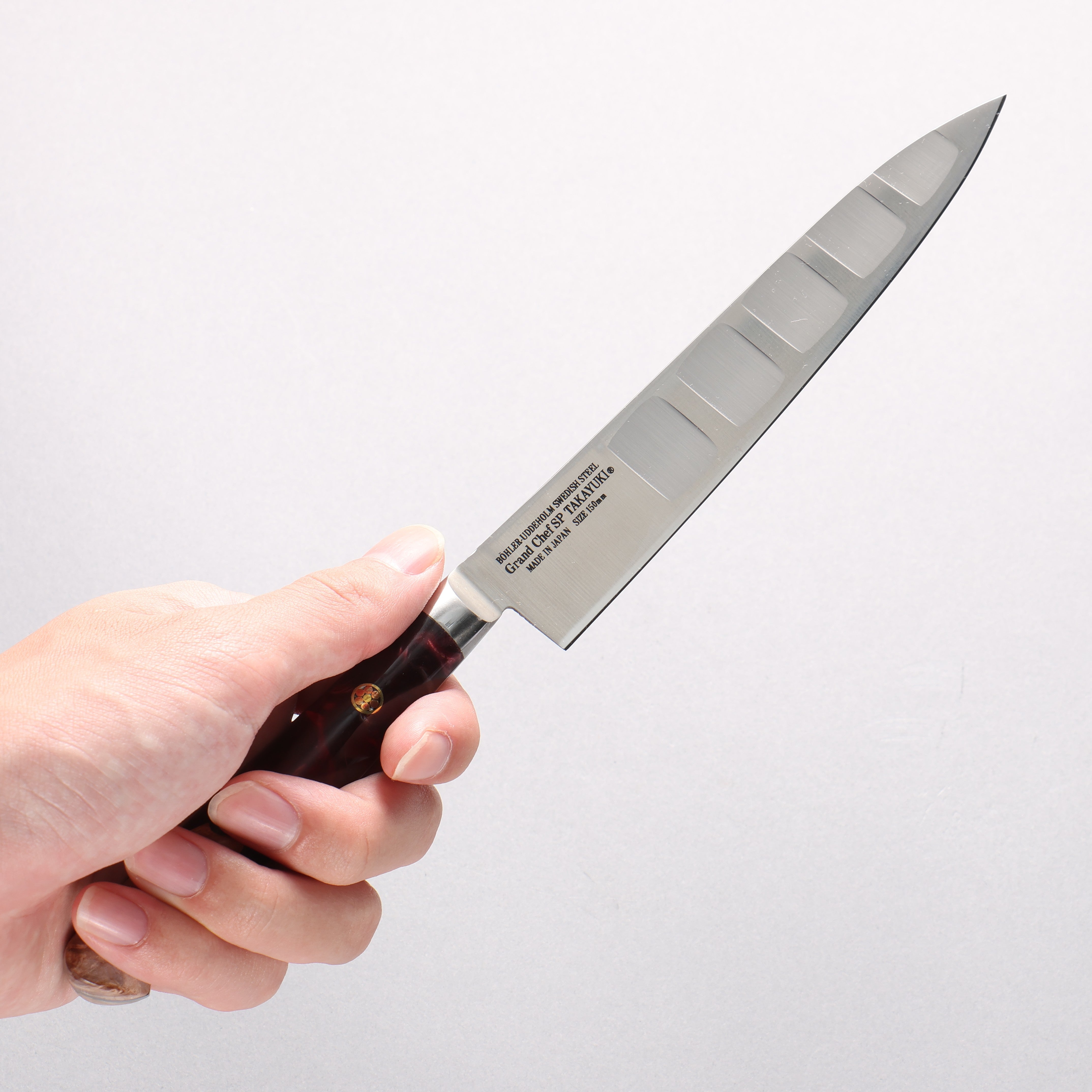 堺 孝行 大廚系列 SP 瑞典鋼 多用途小鮭魚刀 150mm SP Type III (火山) 握把 - 清助刃物