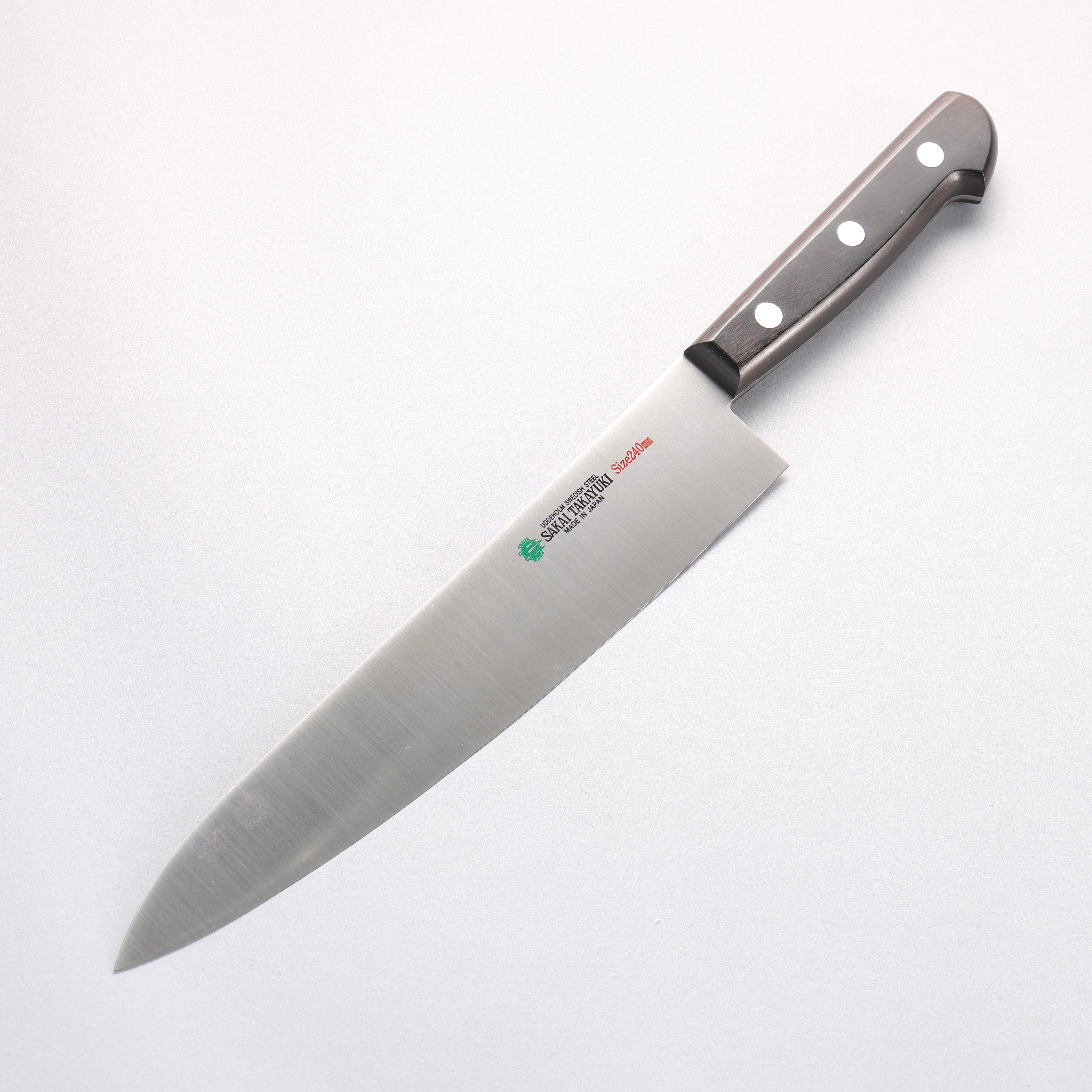 堺 孝行 大廚系列 瑞典鋼 牛刀 240mm 黑合成木 握把 - 清助刃物