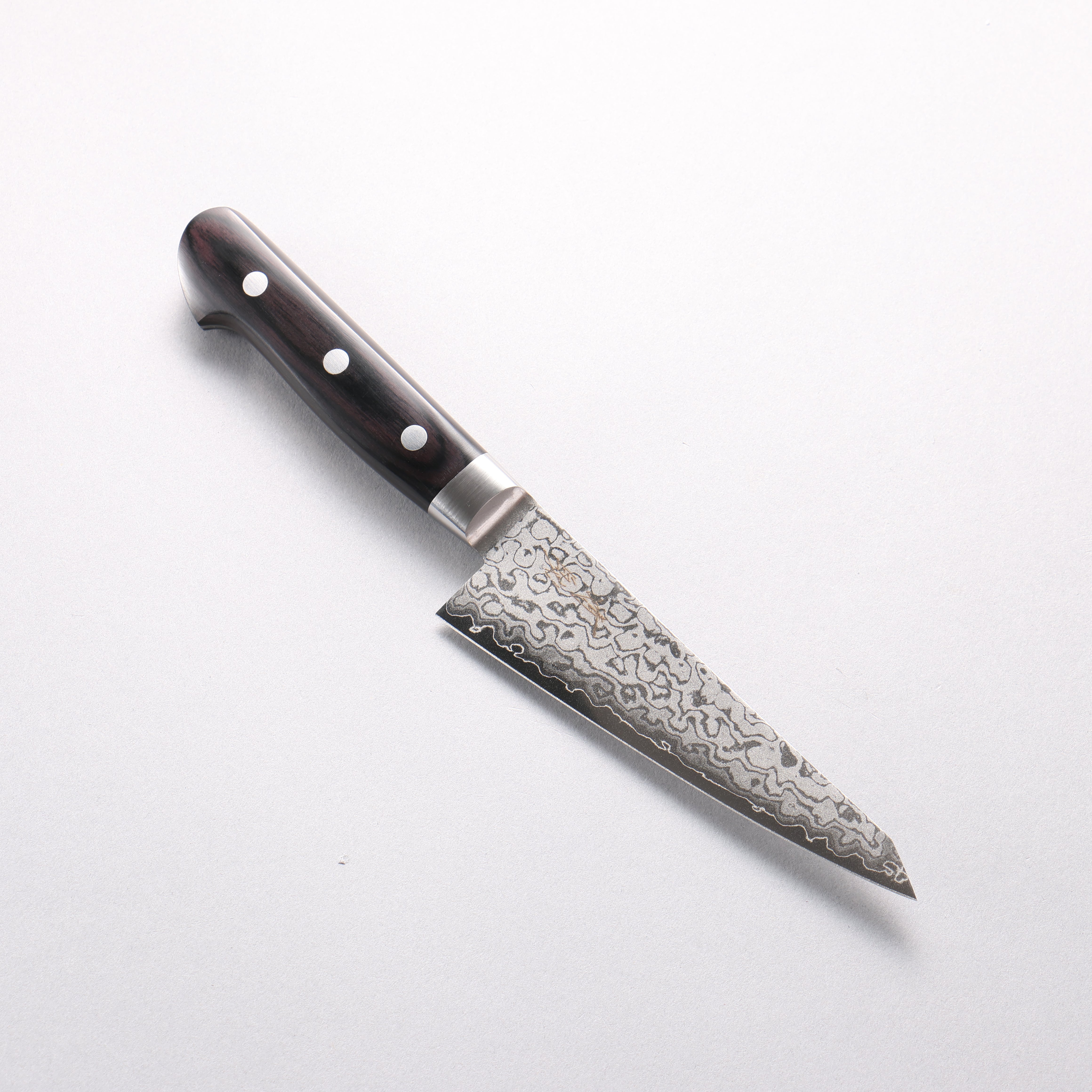 清助 VG10 8層大馬士革紋 打磨處理 去骨刀 150mm 黑合成木 握把 - 清助刃物