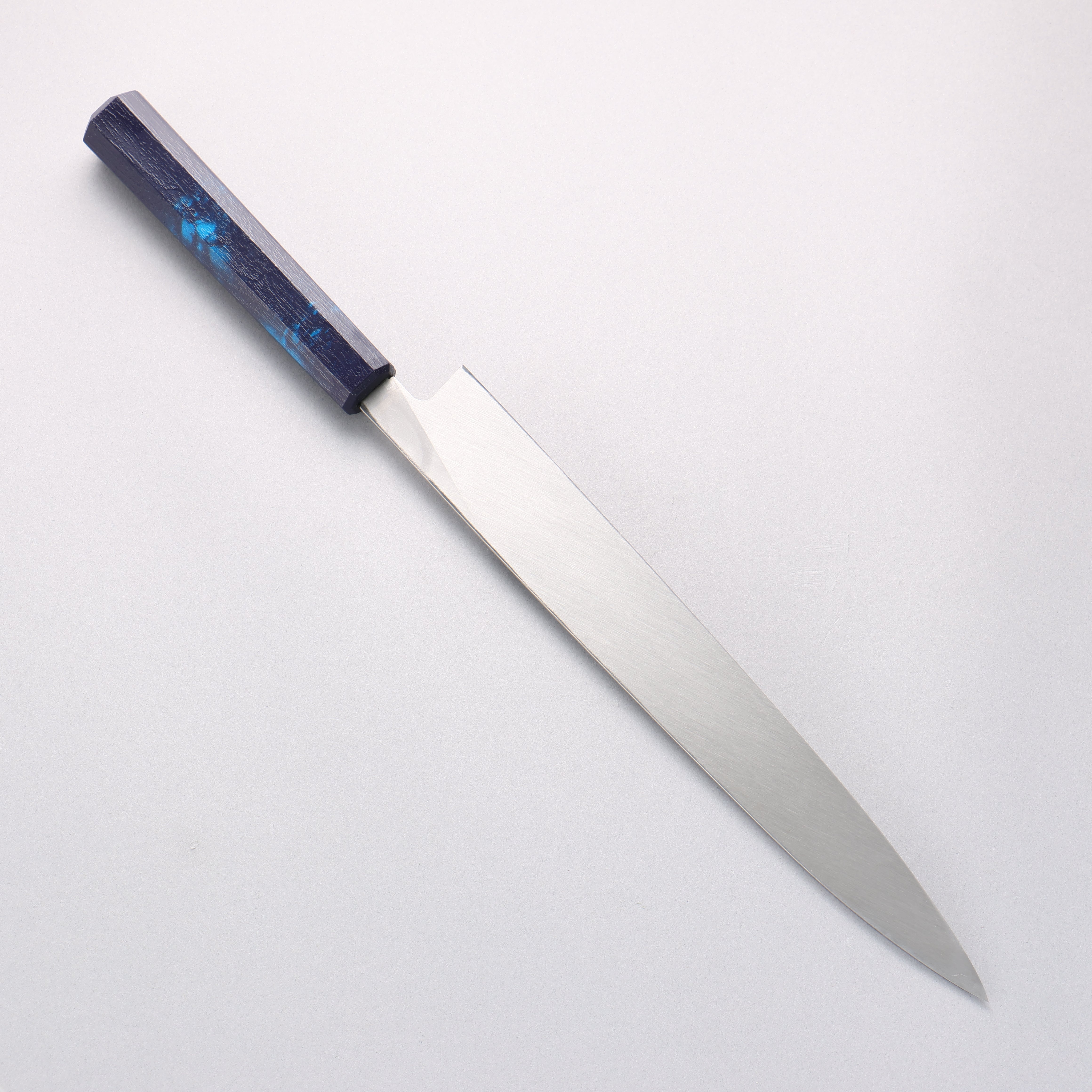 堺 孝行 七色 INOX 鉬鋼 柳刃 270mm ABS 樹脂（群青玳瑁）握把 - 清助刃物
