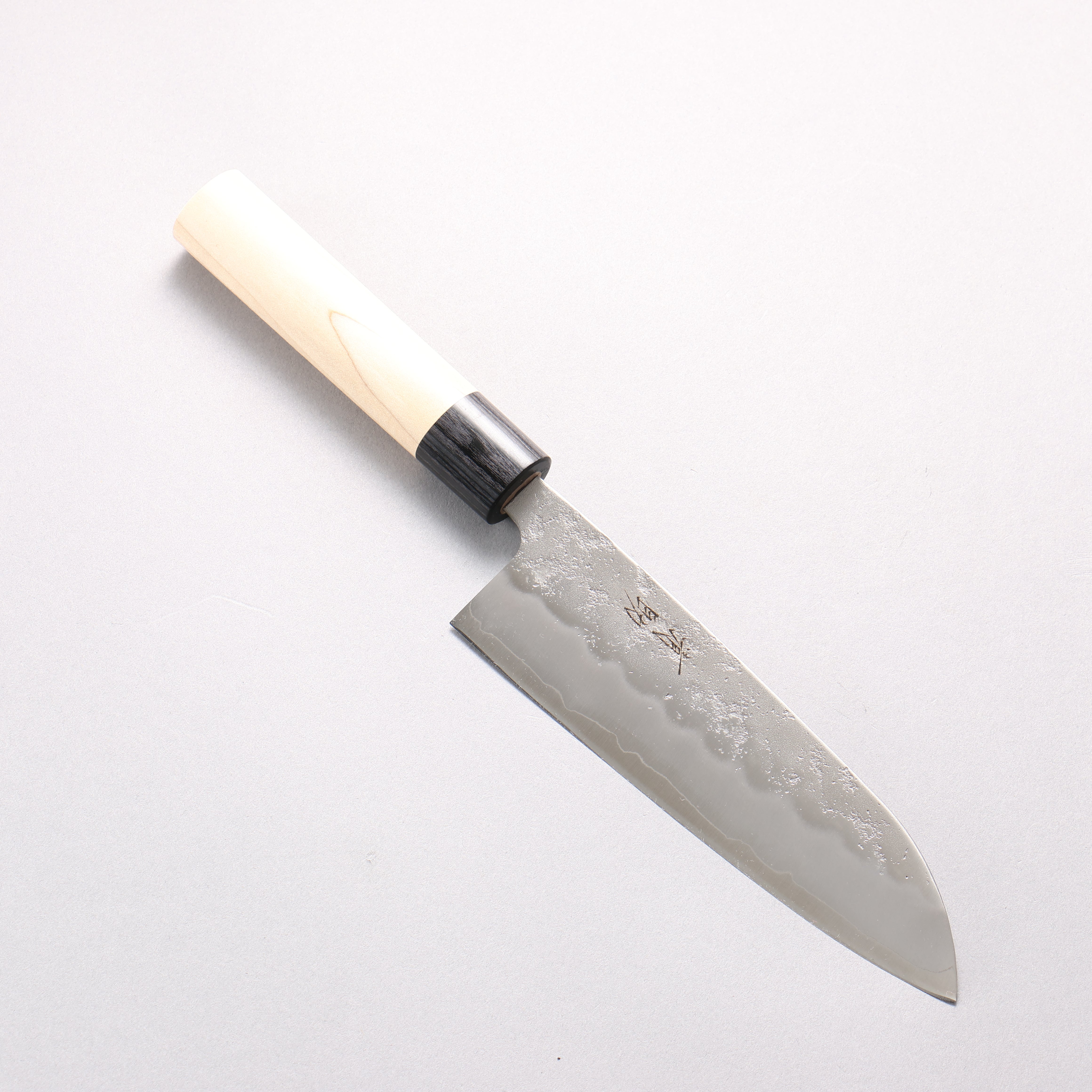 清助 銀三鋼 梨地 三德刀 165mm 木蘭 握把 - 清助刃物