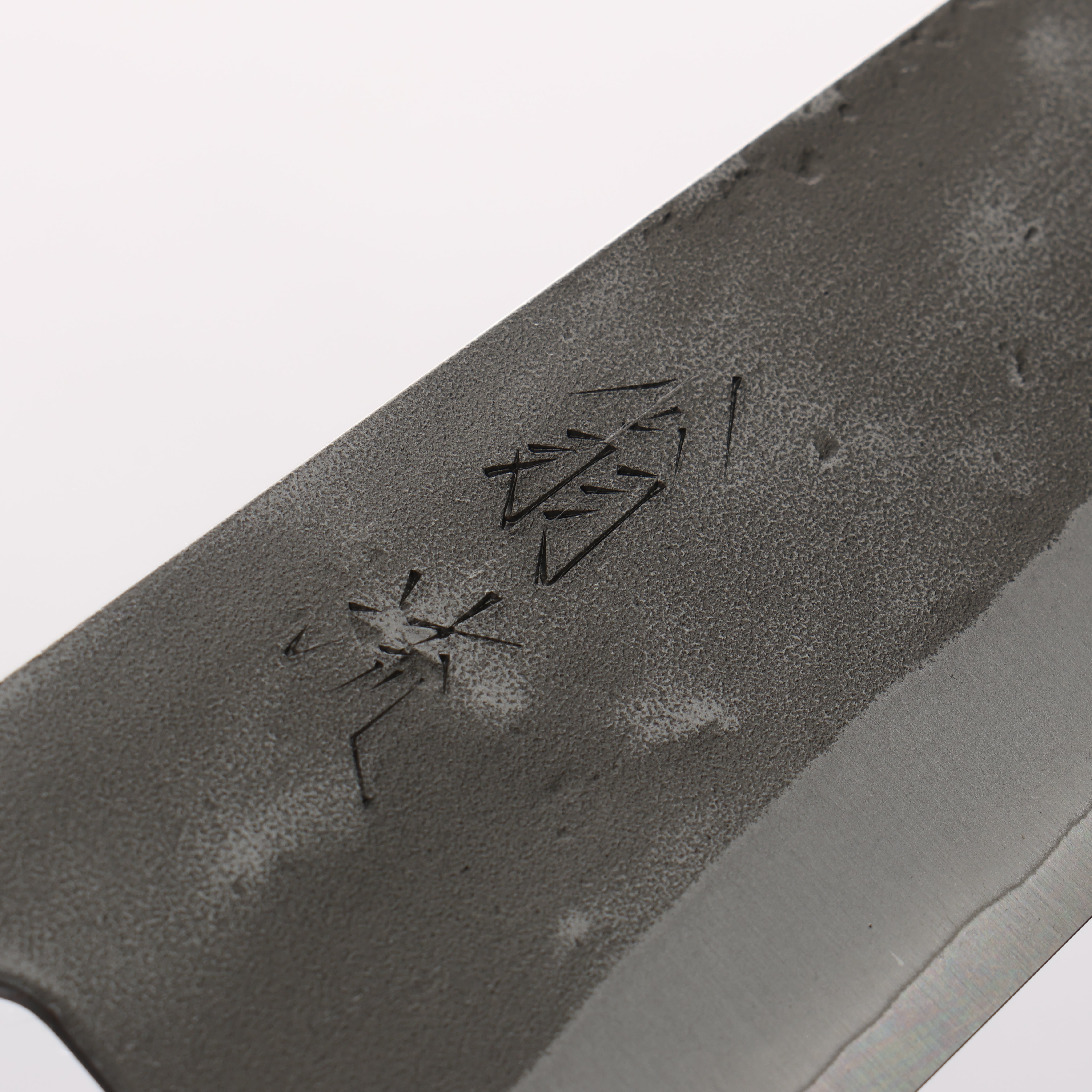 翁流 SLD 鋼 梨地 小文化刀 125mm 橡木 （煤炭煙黑） 握把 - 清助刃物