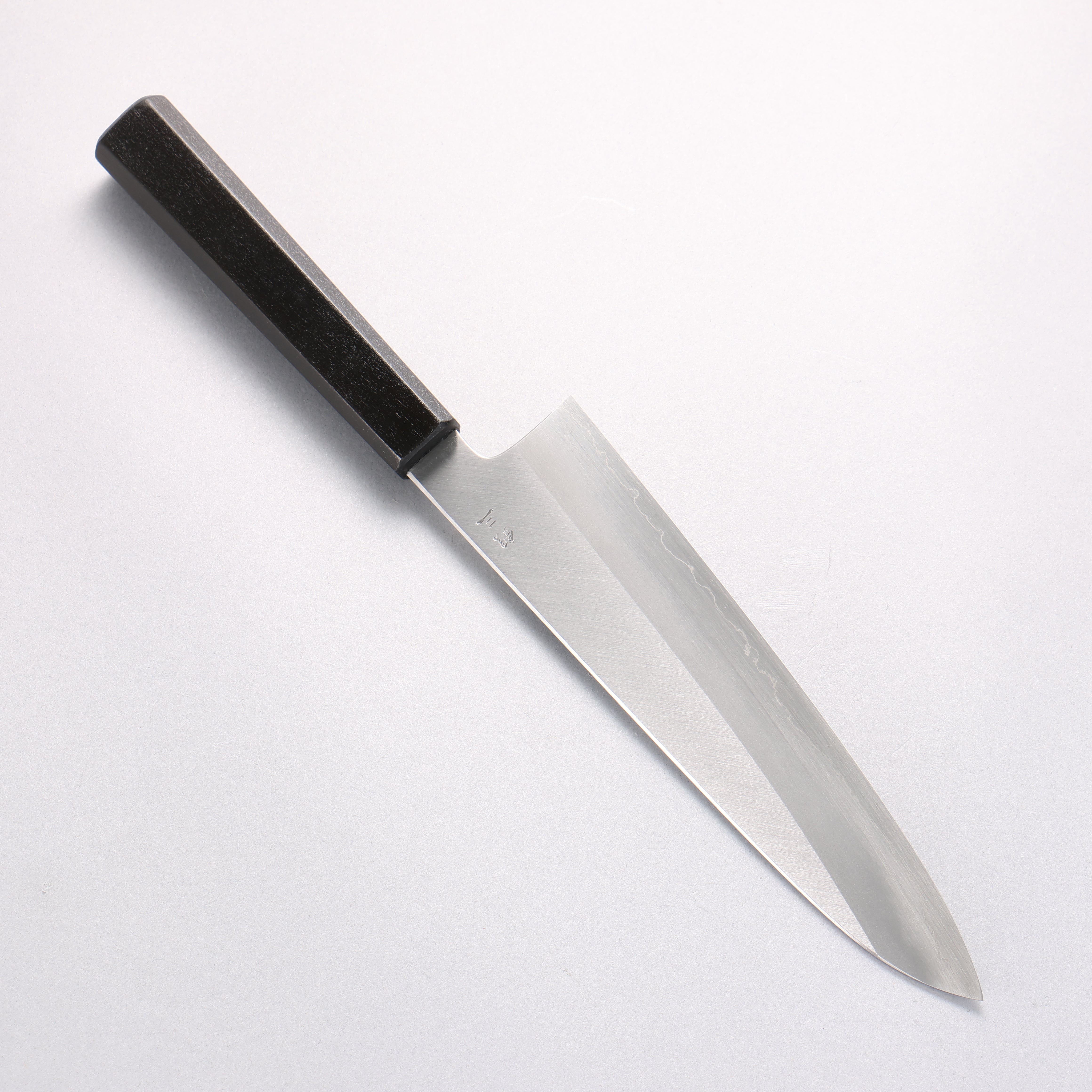 景清 銀三鋼 牛刀 210mm 黑漆塗 (木蘭) 握把 - 清助刃物
