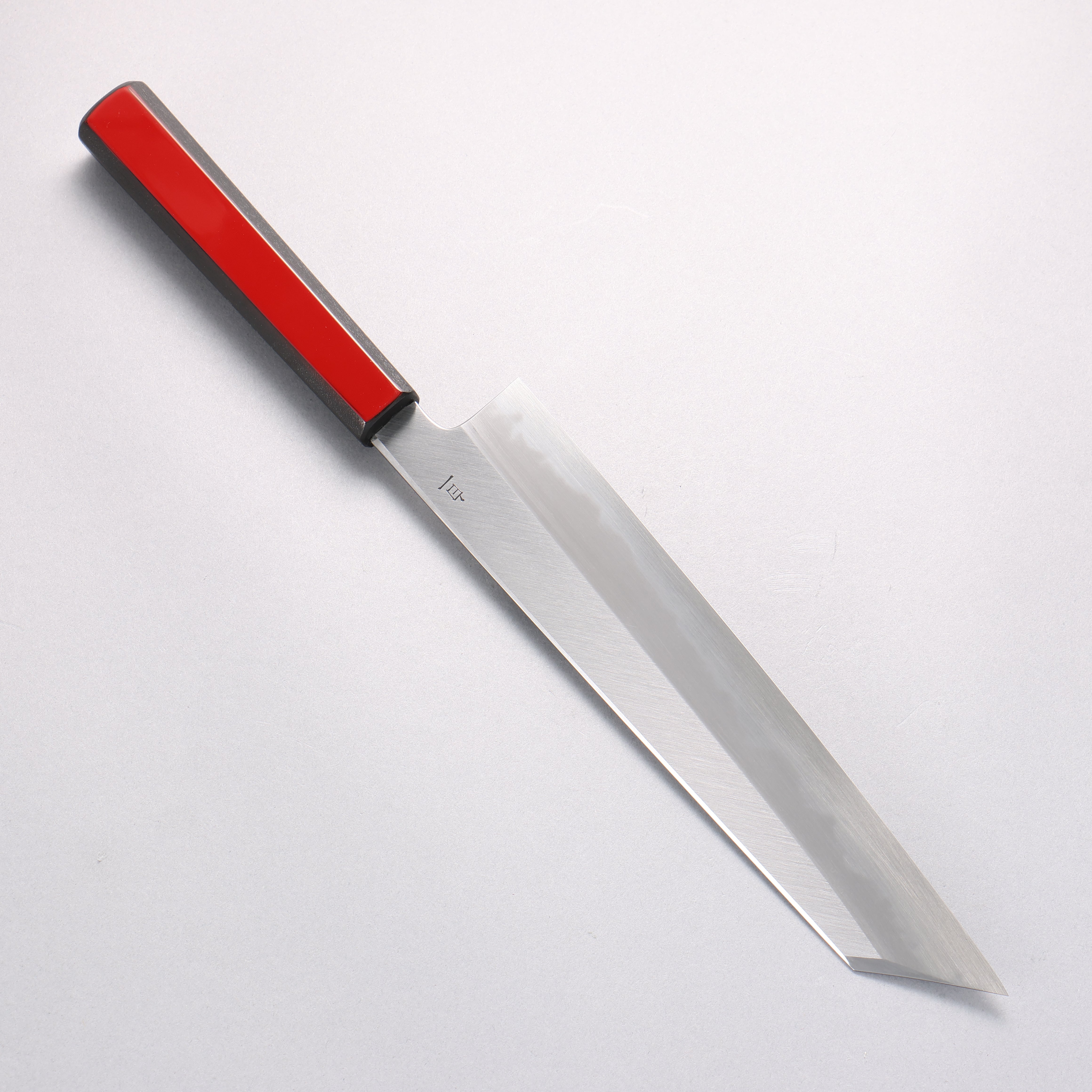 景清 白鋼一號 切付牛刀 240mm 赤呂漆塗 (木蘭) 握把 - 清助刃物