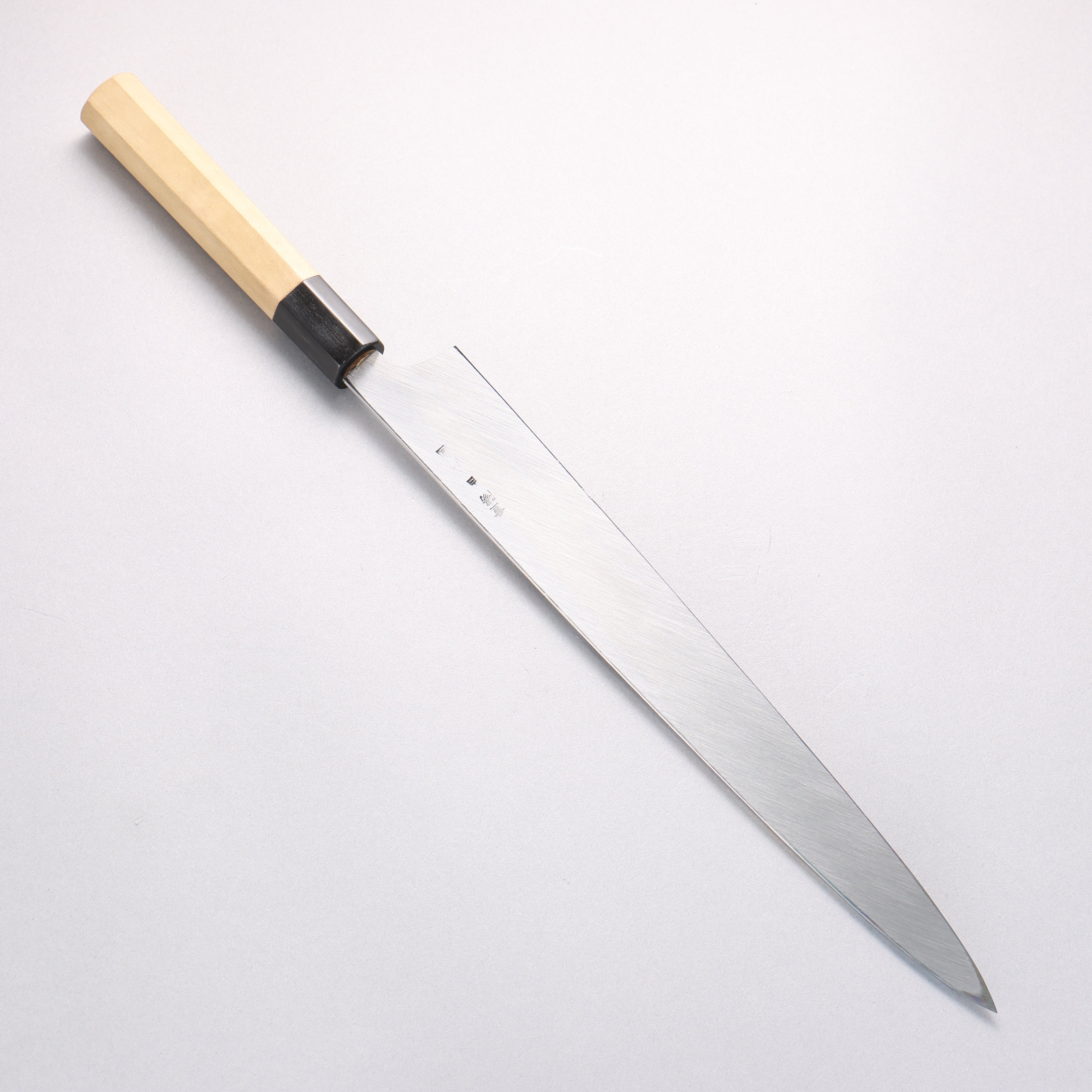 重陽 白鋼 鏡面處理 柳刃 300mm 握把 - 清助刃物