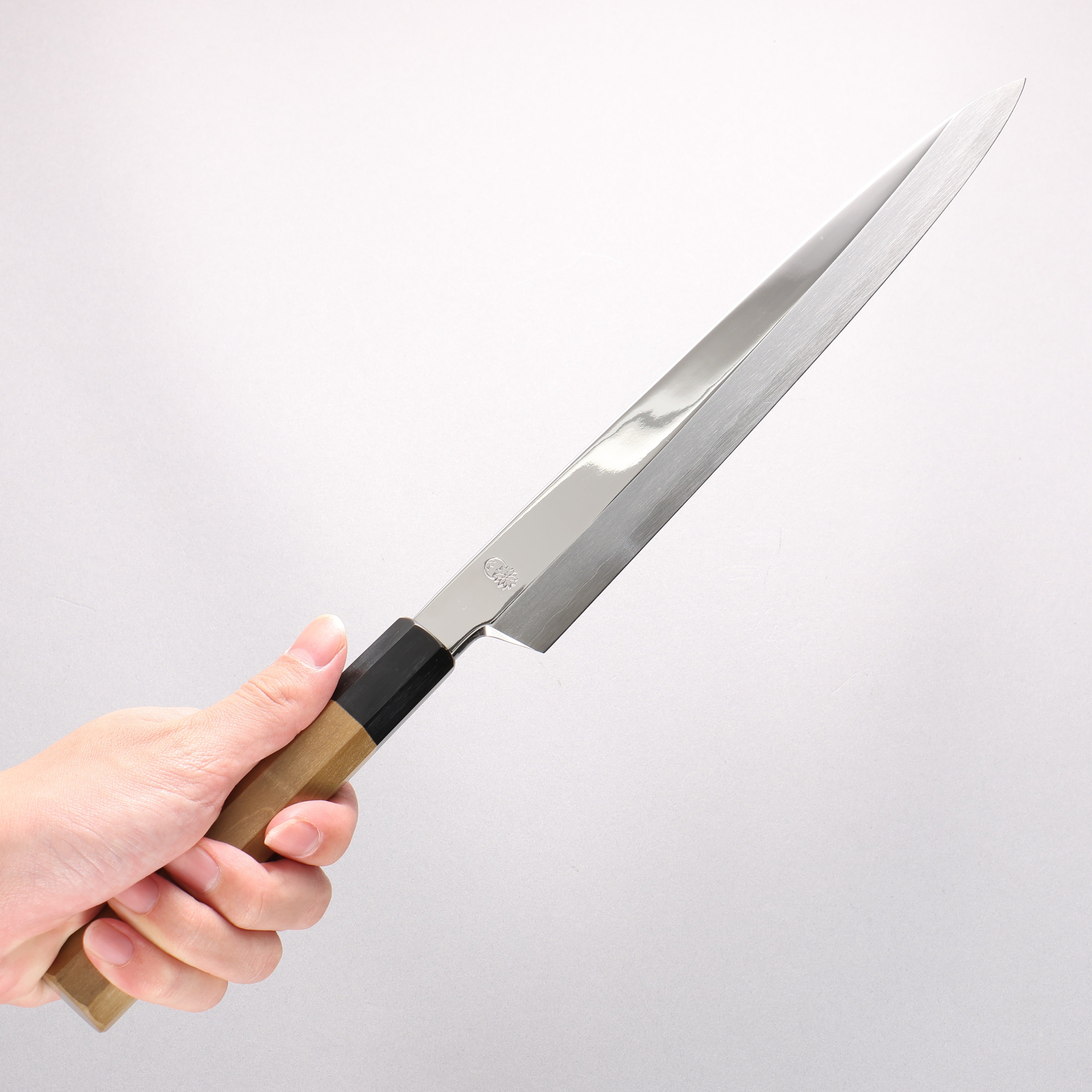 重陽 銀三鋼 鏡面處理 柳刃 270mm 木蘭握把 - 清助刃物