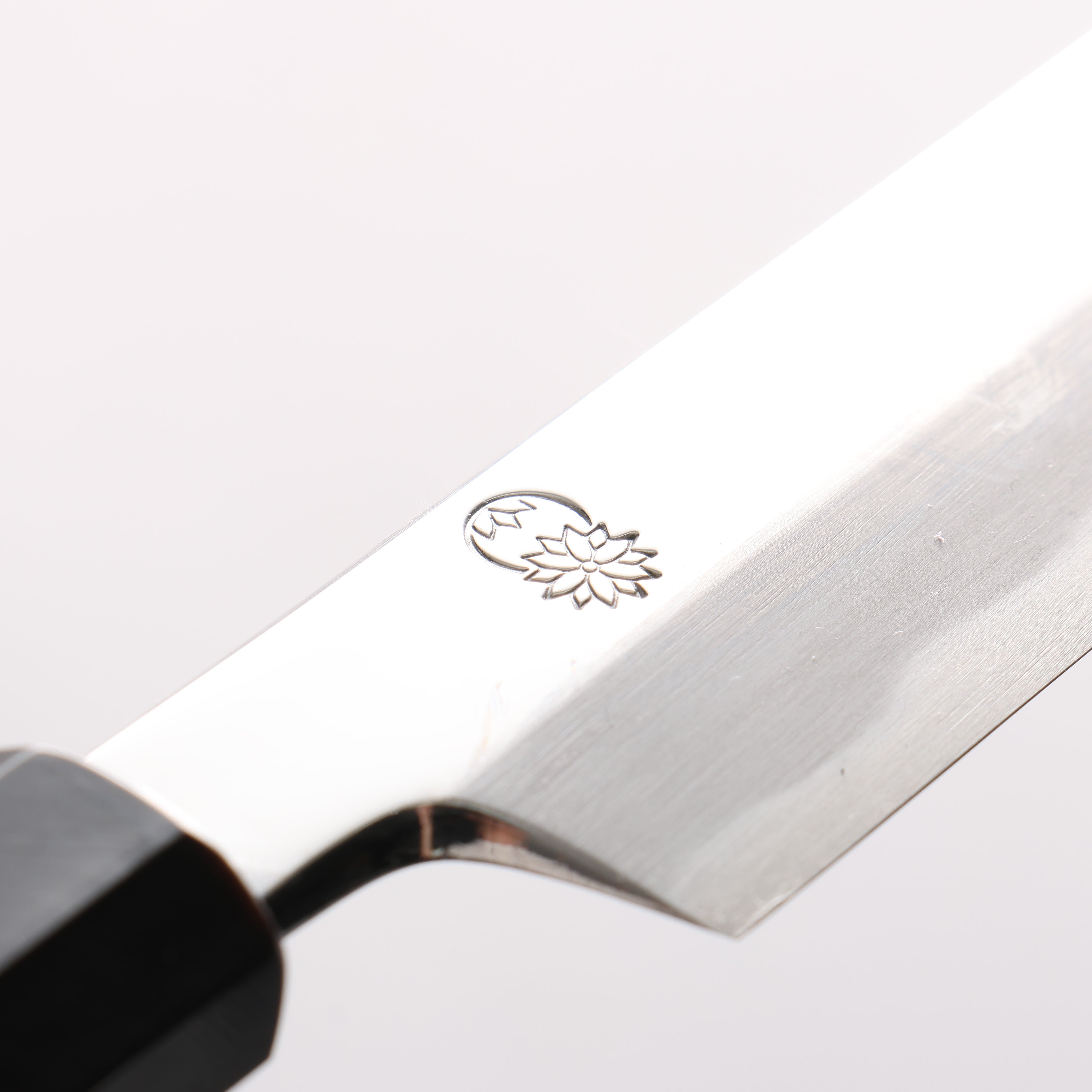 重陽 白鋼 鏡面處理 柳刃 240mm 握把 - 清助刃物