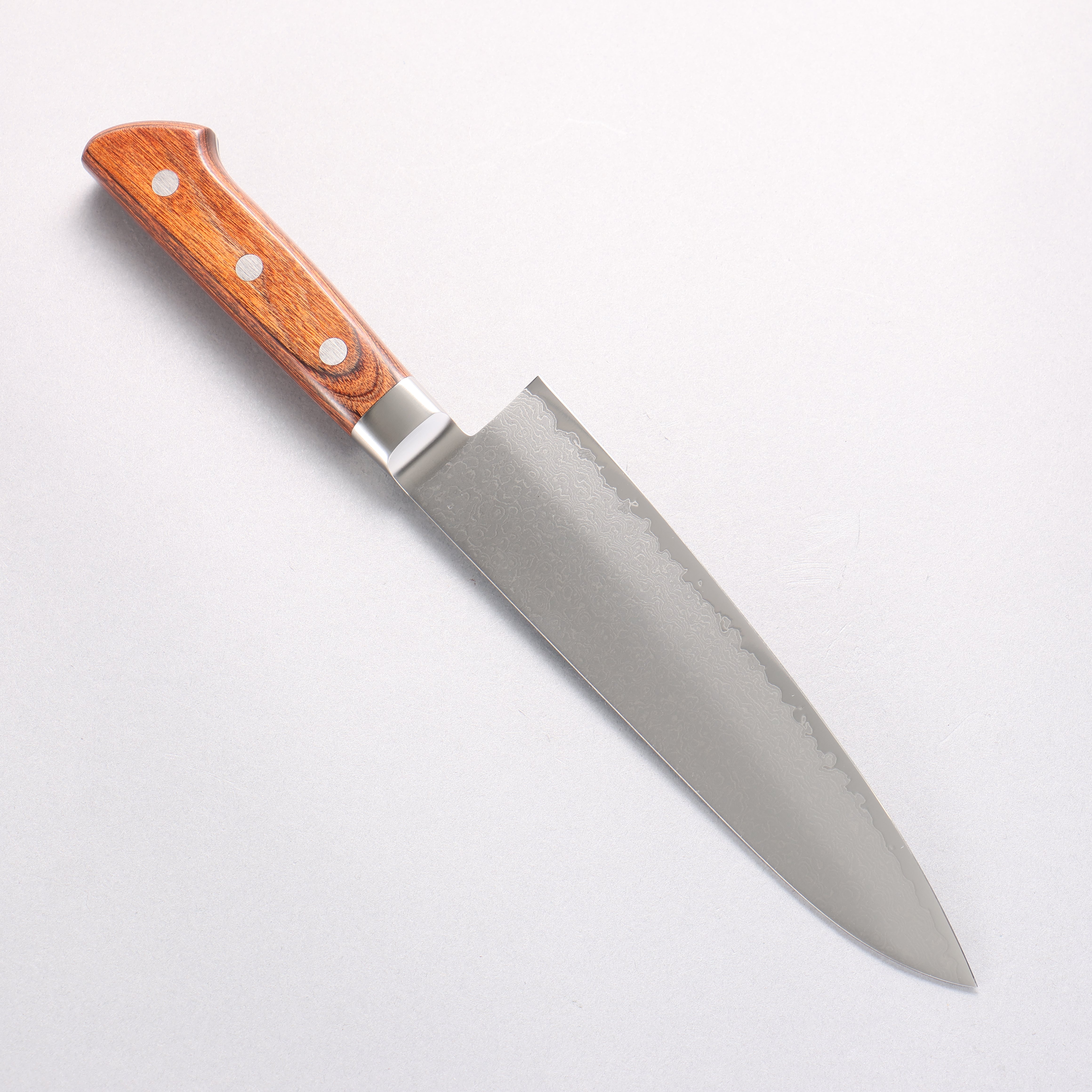 玉鋼 響十 63層 大馬士革紋 牛刀 180mm KP-1106 - 清助刃物
