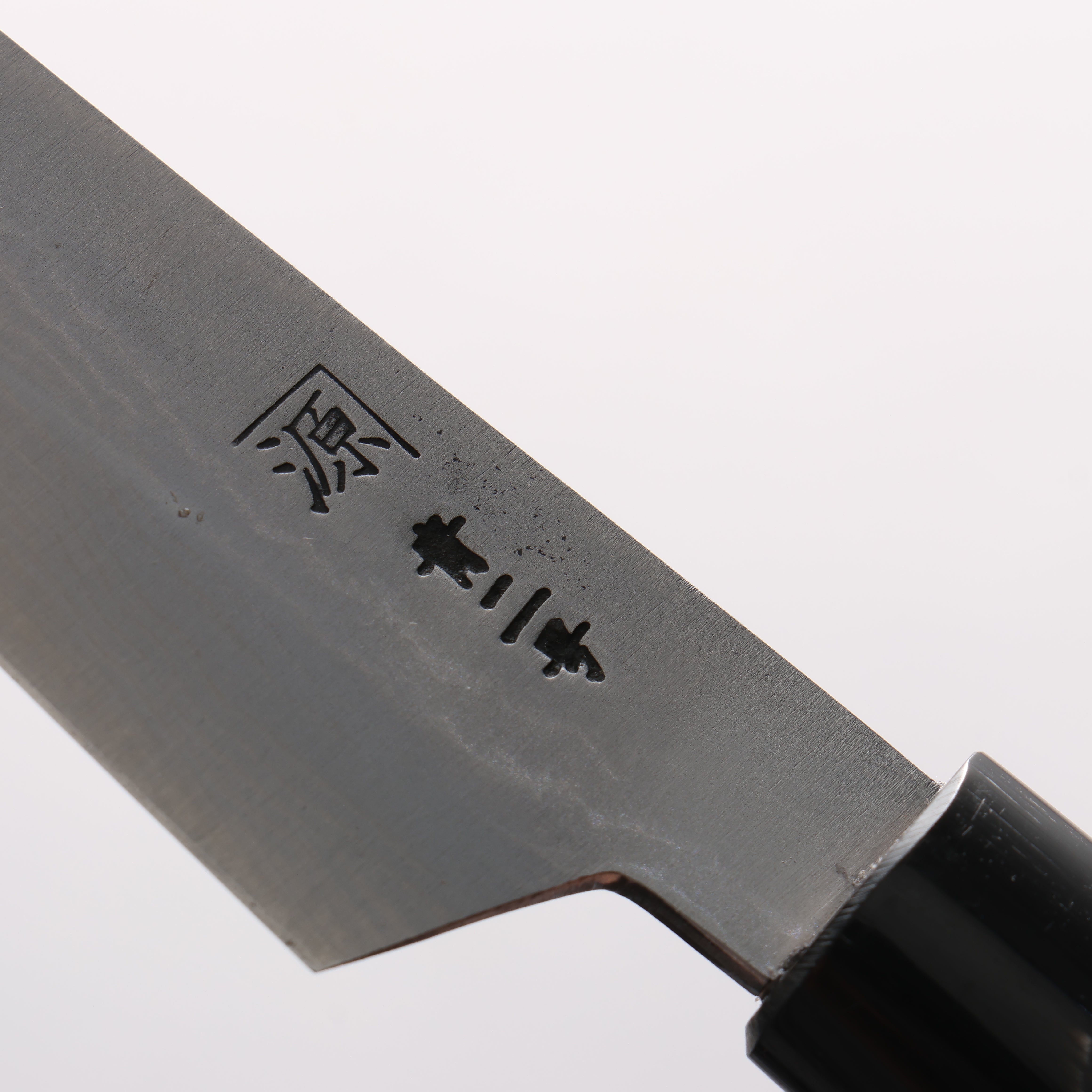 田中 誠貴 青鋼二號 大馬士革紋 多用途小刀 120mm 木蘭（口輪：水牛角） 握把 - 清助刃物