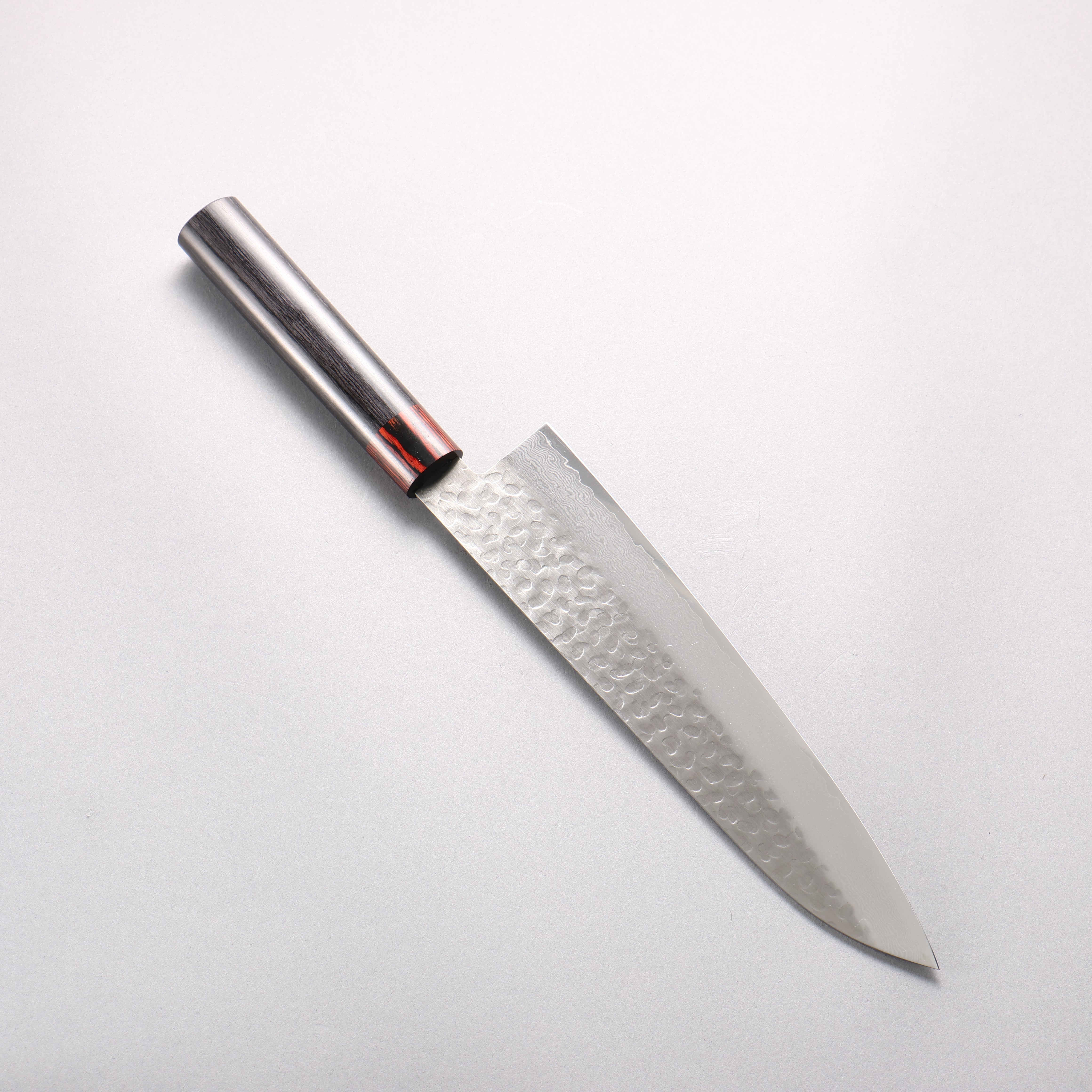 清助 VG10 33層 鎚目 大馬士革紋 牛刀 210mm 黑合成木 握把 - 清助刃物
