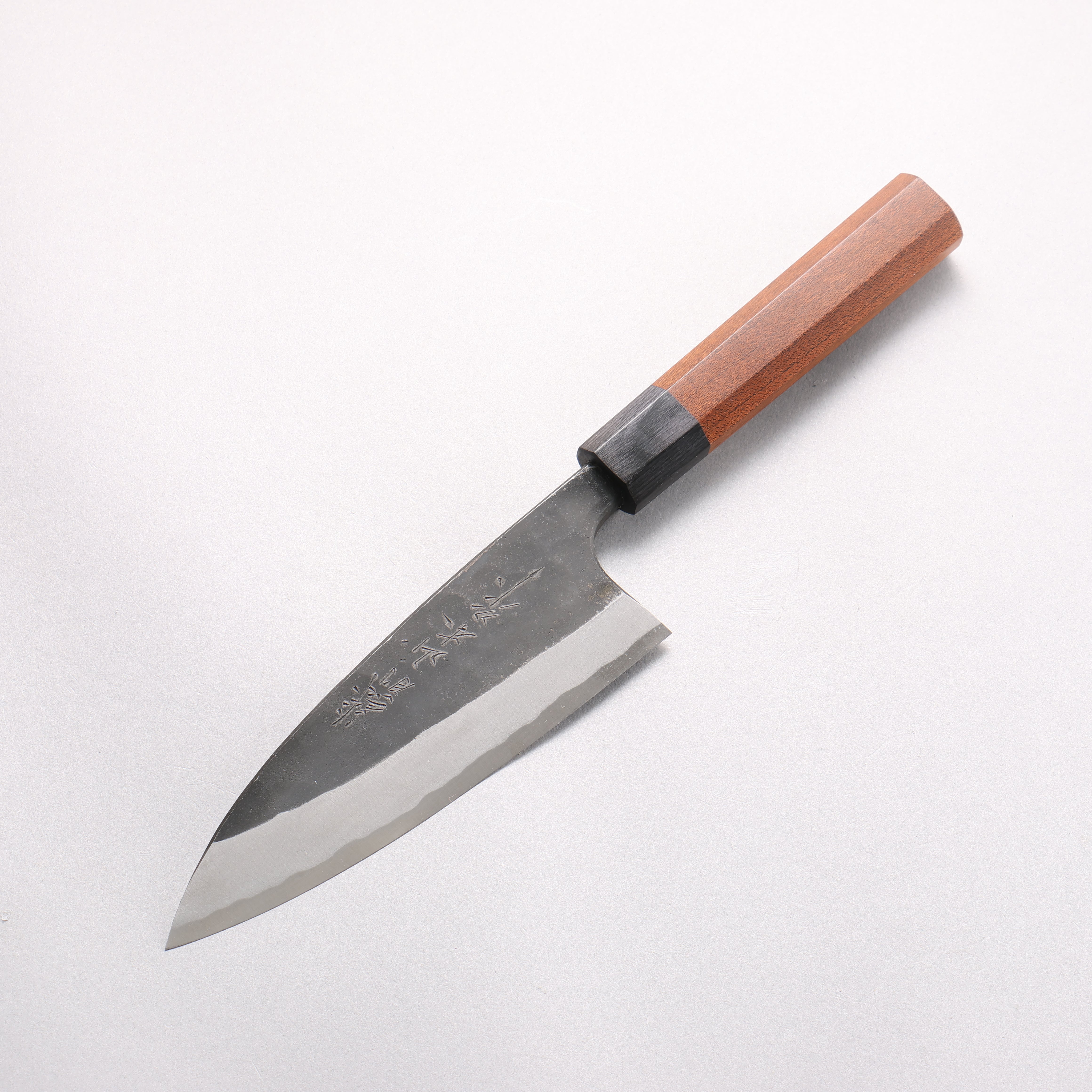 山本 直 白鋼二號 黑打 兩出刃 150mm Kebony 握把 - 清助刃物