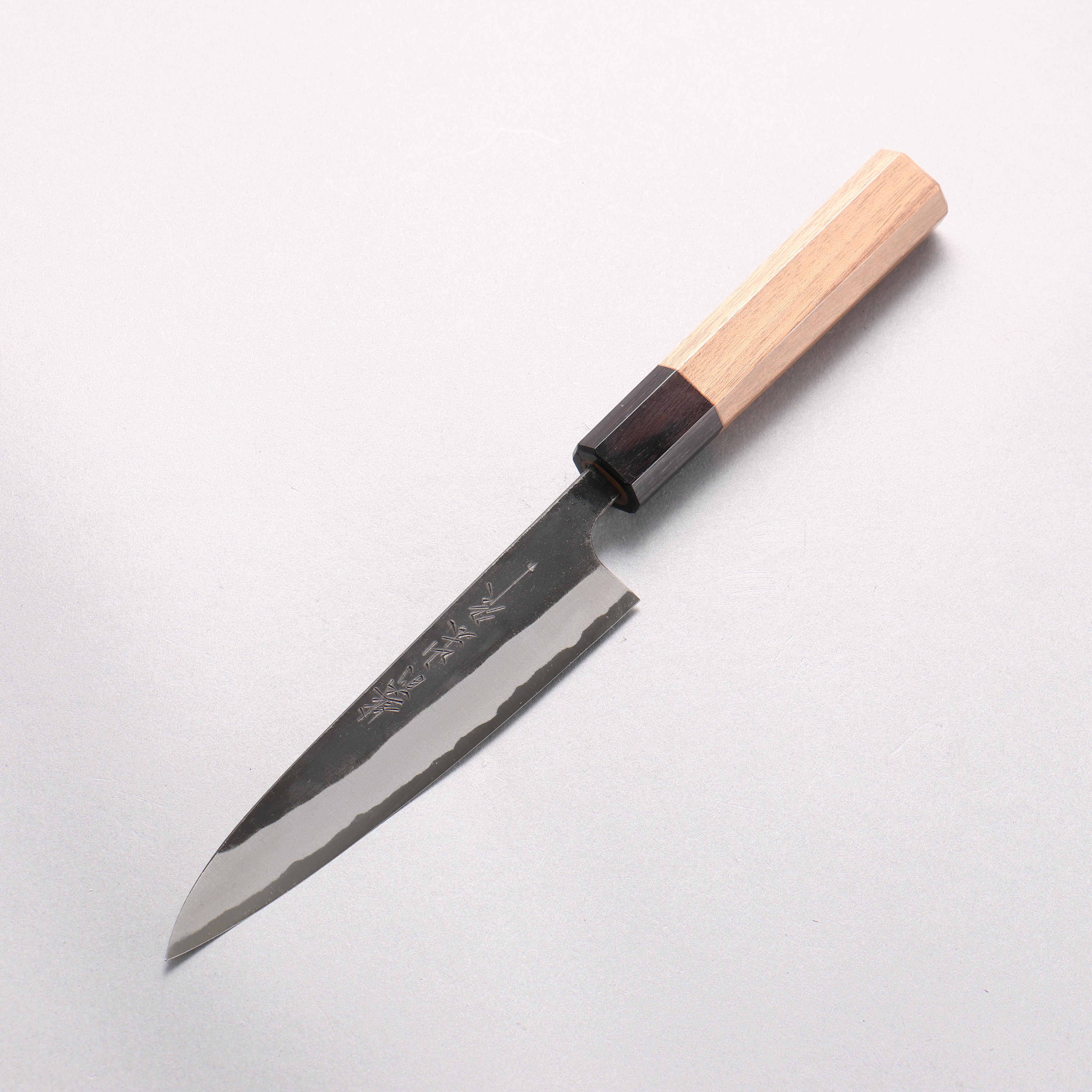 山本 直 安來青鋼 黑打 多用途小刀 135mm 核桃木 握把 - 清助刃物