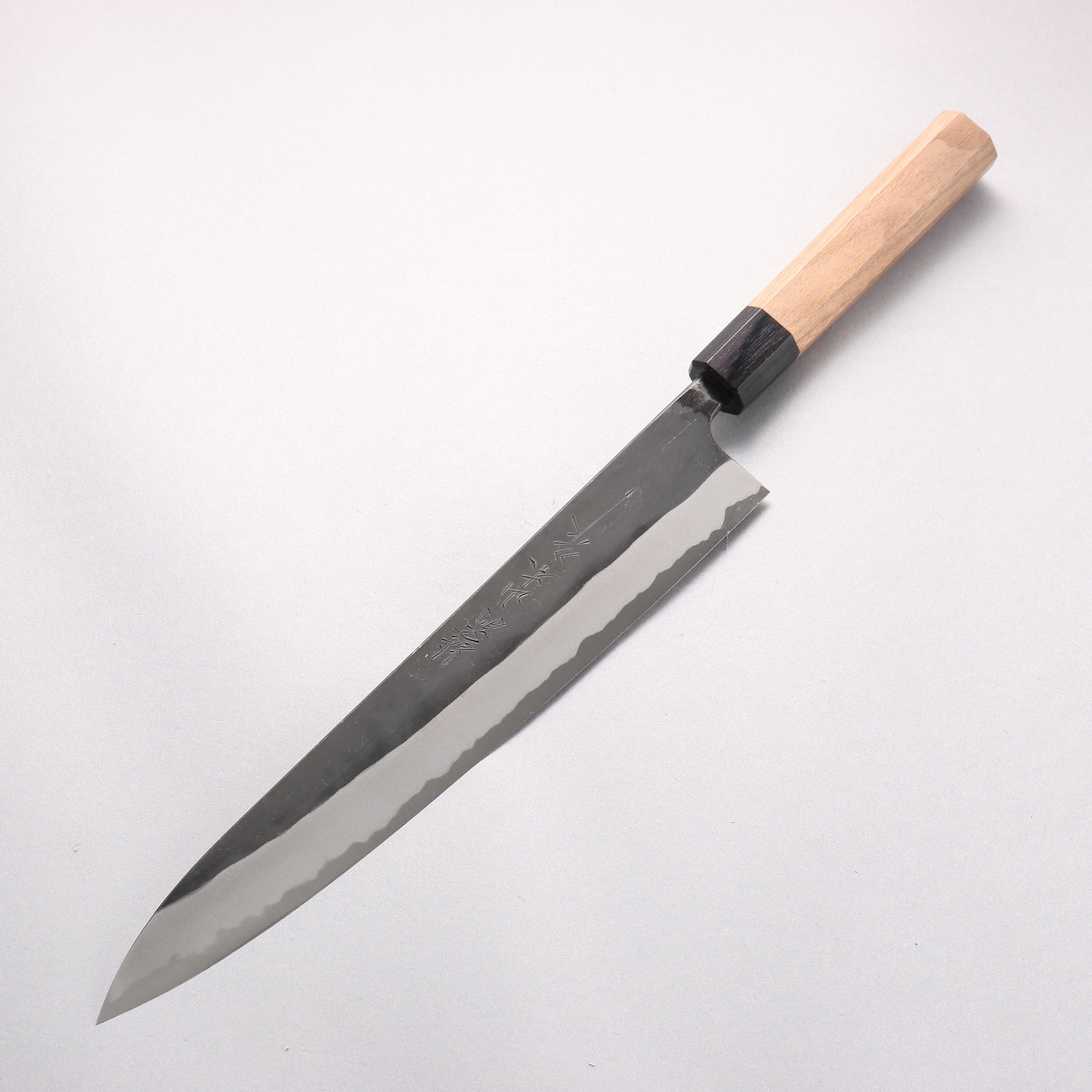 山本 直 安來青鋼 黑打 筋引 270mm 核桃木 握把 - 清助刃物