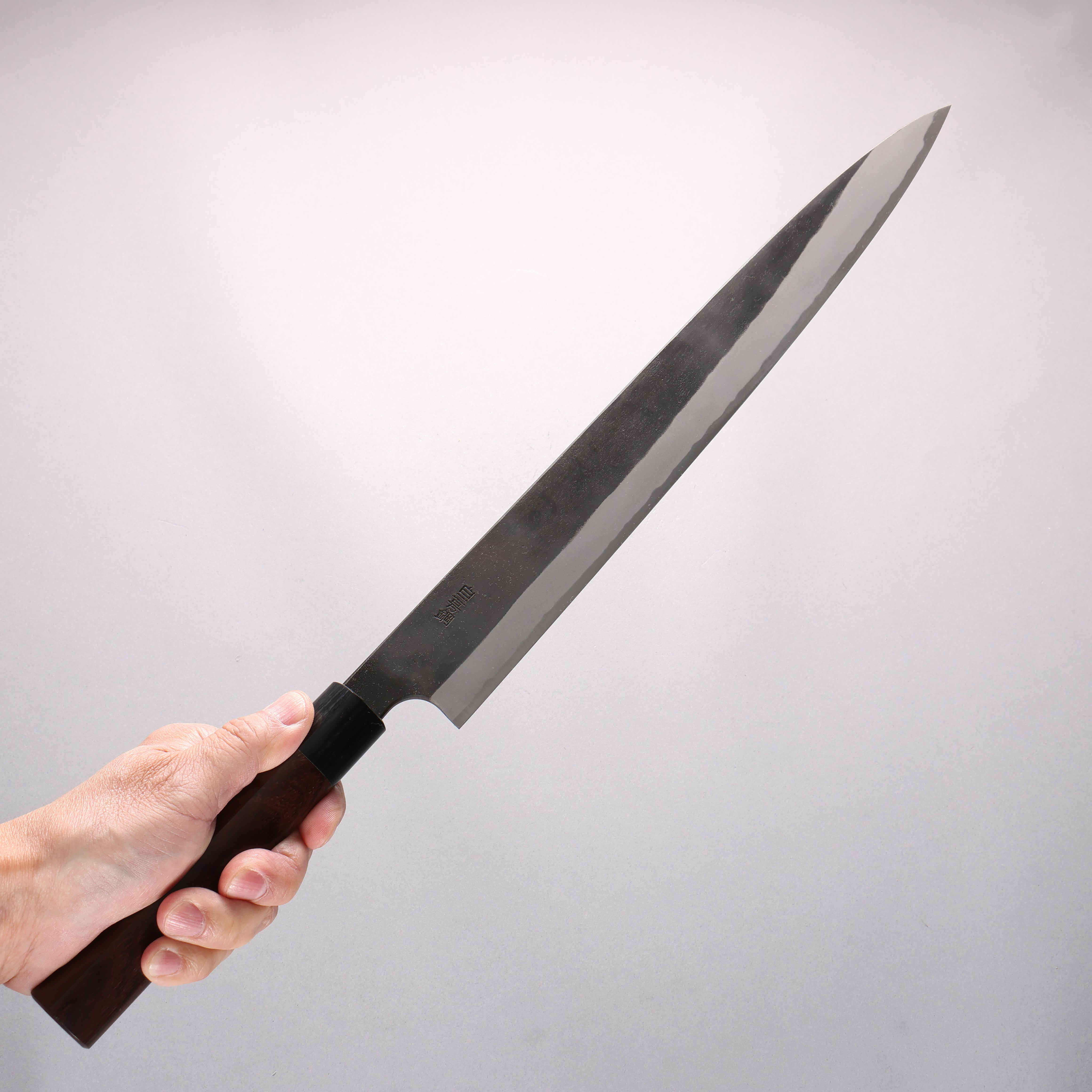山本 直 白鋼一號 黑打 筋引 330mm 紫檀木（口輪：黑合成木） 握把 - 清助刃物