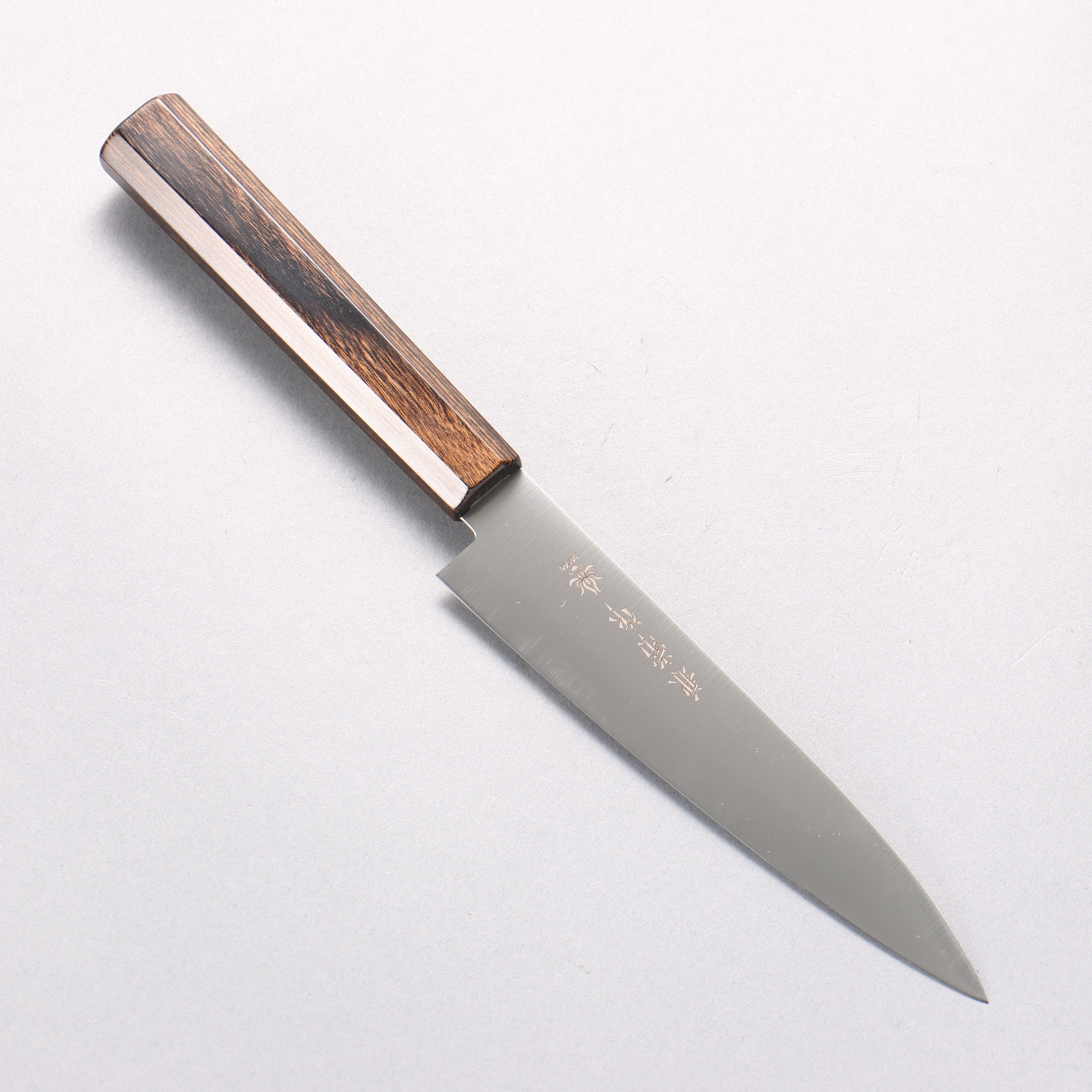 兼常 一途 VG10 多用途小刀 135mm 茶色合成木 握把 - 清助刃物