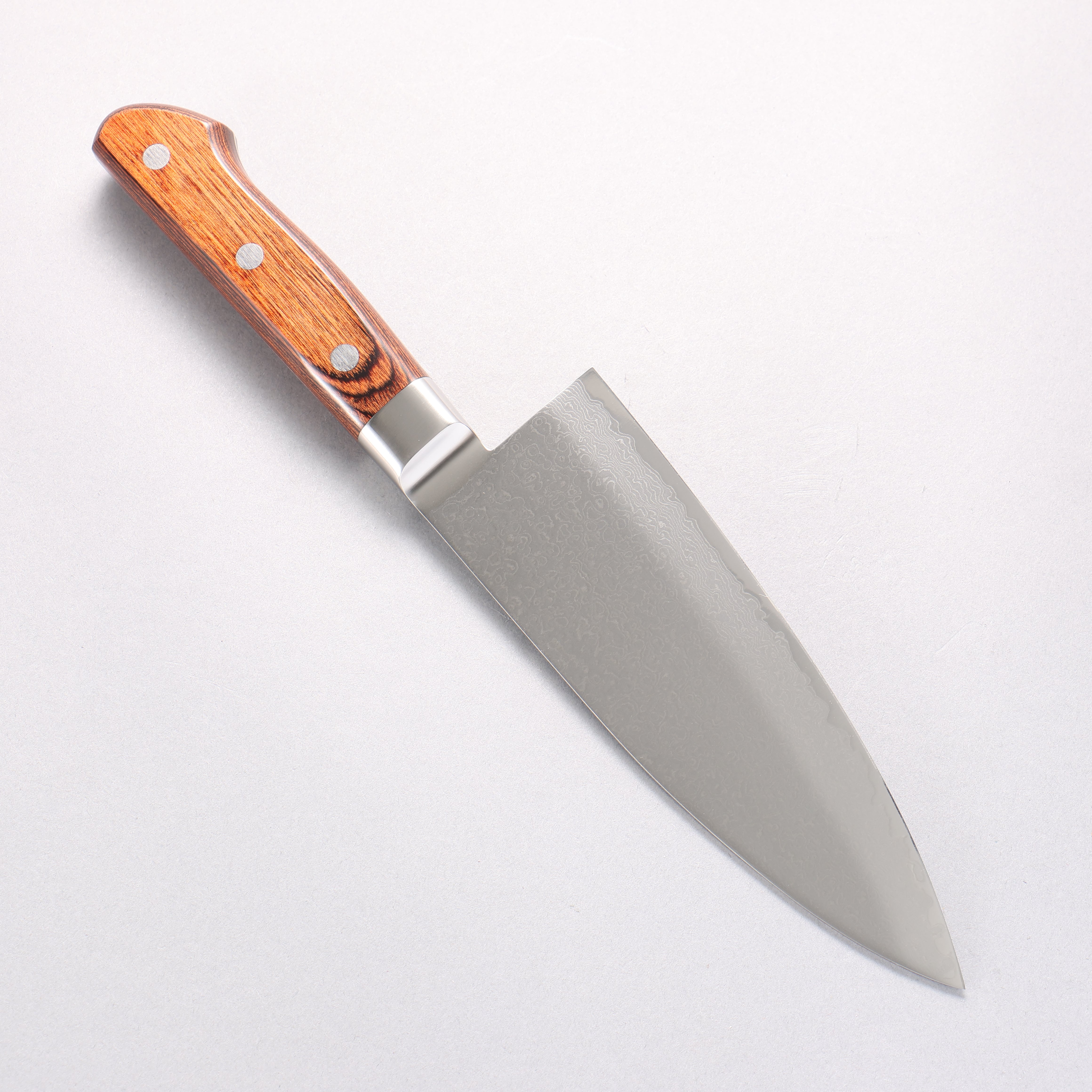 玉鋼 響十 63層 大馬士革紋 出刃 170mm KP-1117 - 清助刃物