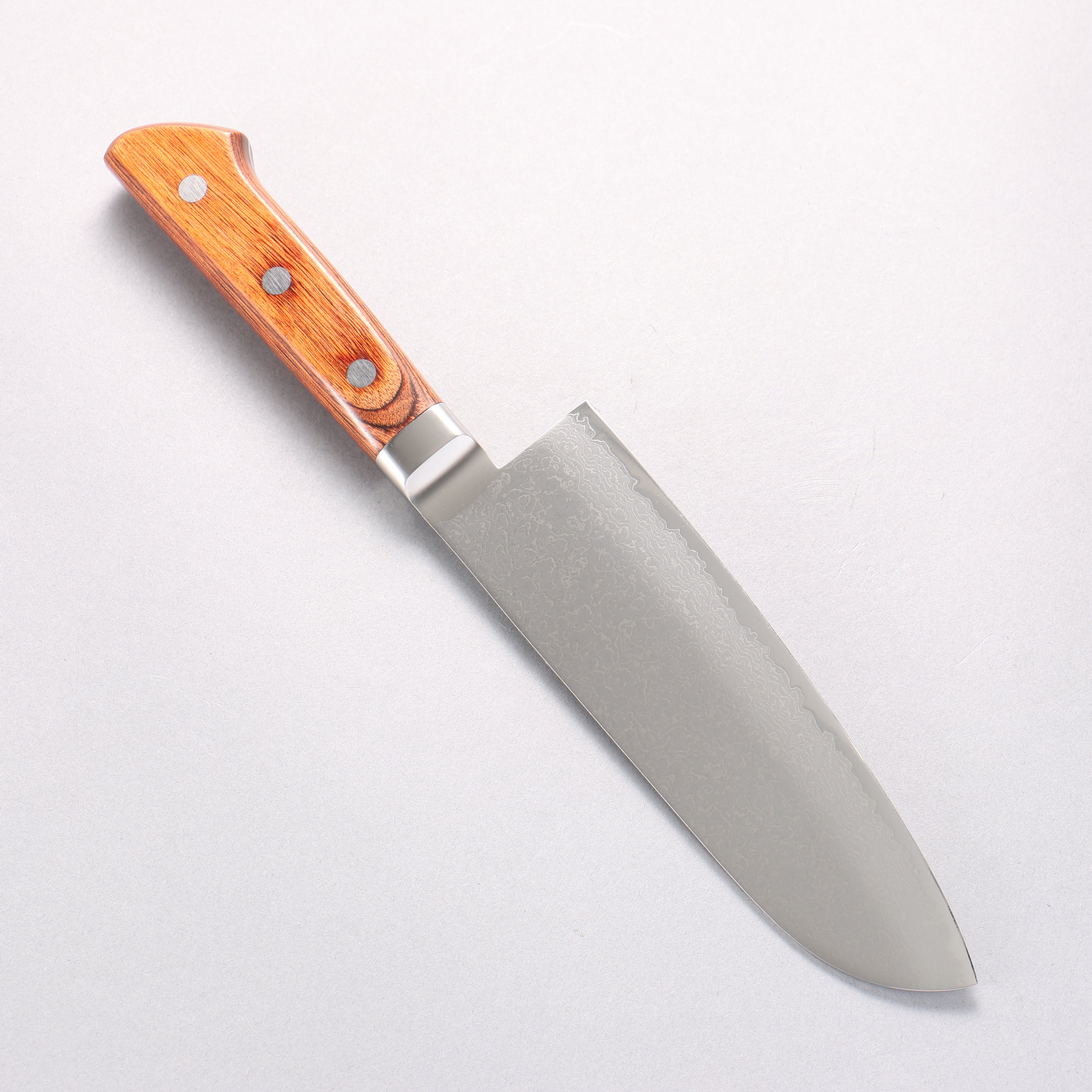 玉鋼 響十 63層 大馬士革紋 三德刀 160mm KP-1115 - 清助刃物