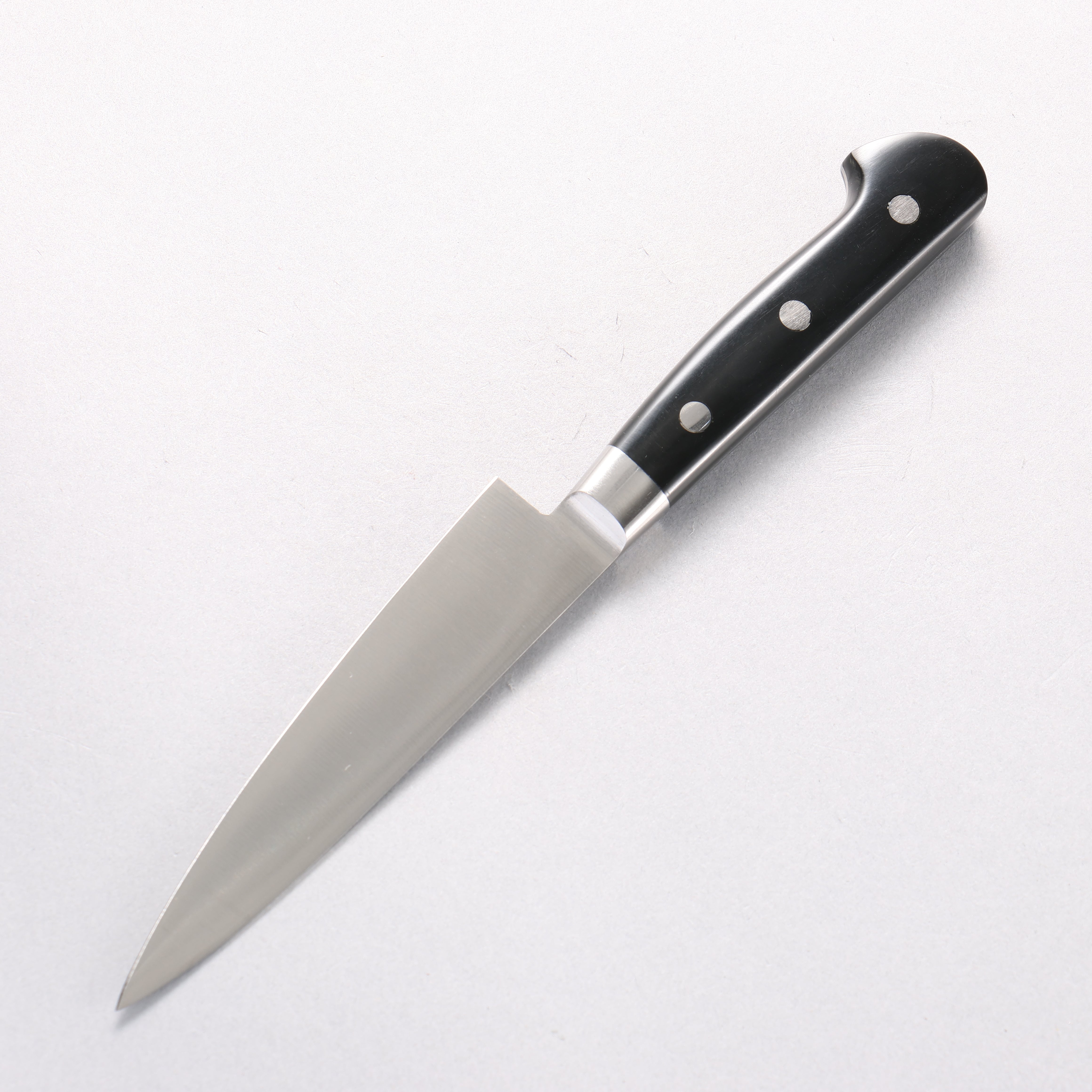 伊勢屋 鉬鋼（MOL） 多用途小刀 120mm 黑米卡塔（樹脂複合材料） 握把 - 清助刃物