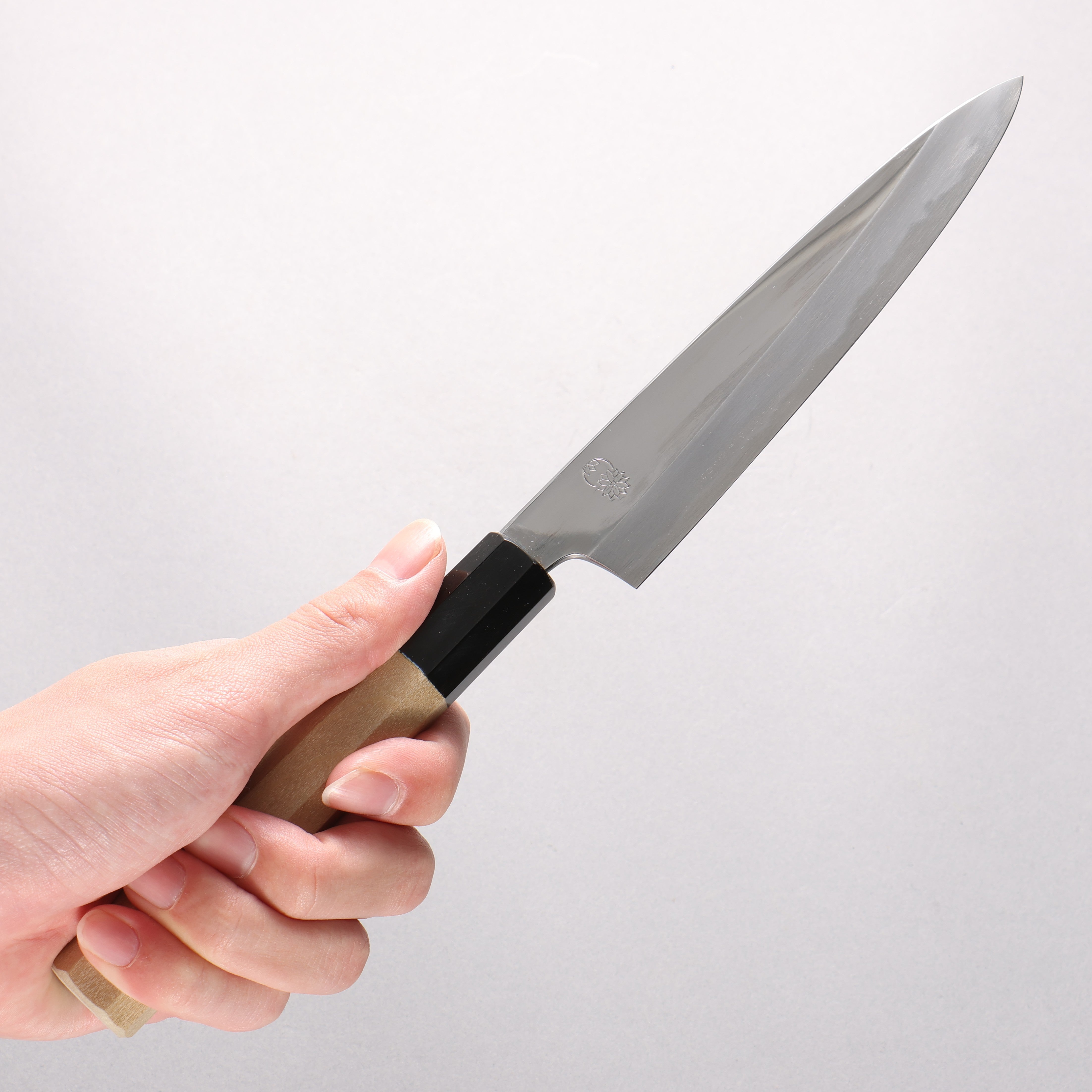 重陽 白鋼 鏡面處理 多用途小刀 150mm 木蘭握把 - 清助刃物
