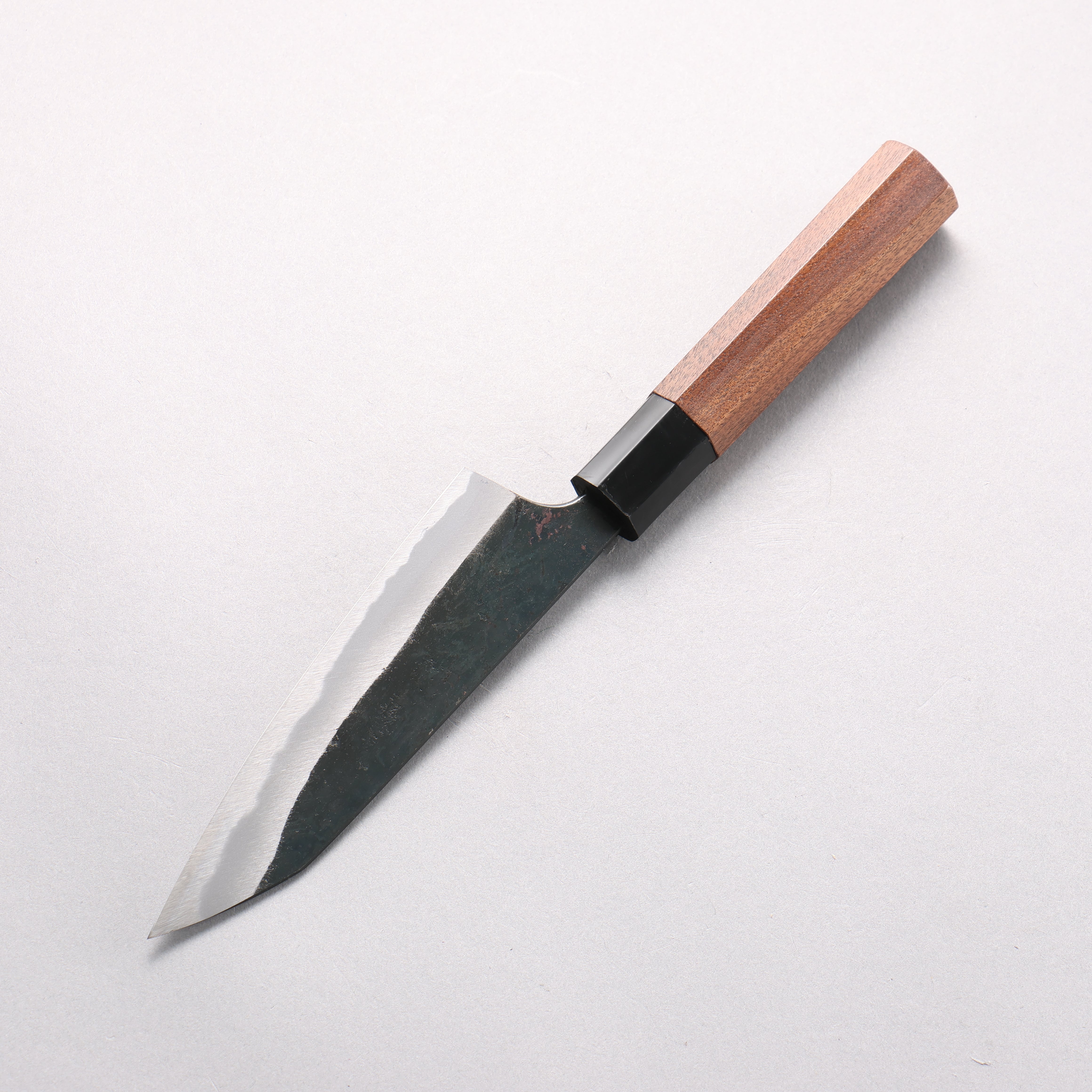 西田大祐 小春 白鋼一號 黑打 多用途小刀 130mm 核桃木 握把 - 清助刃物
