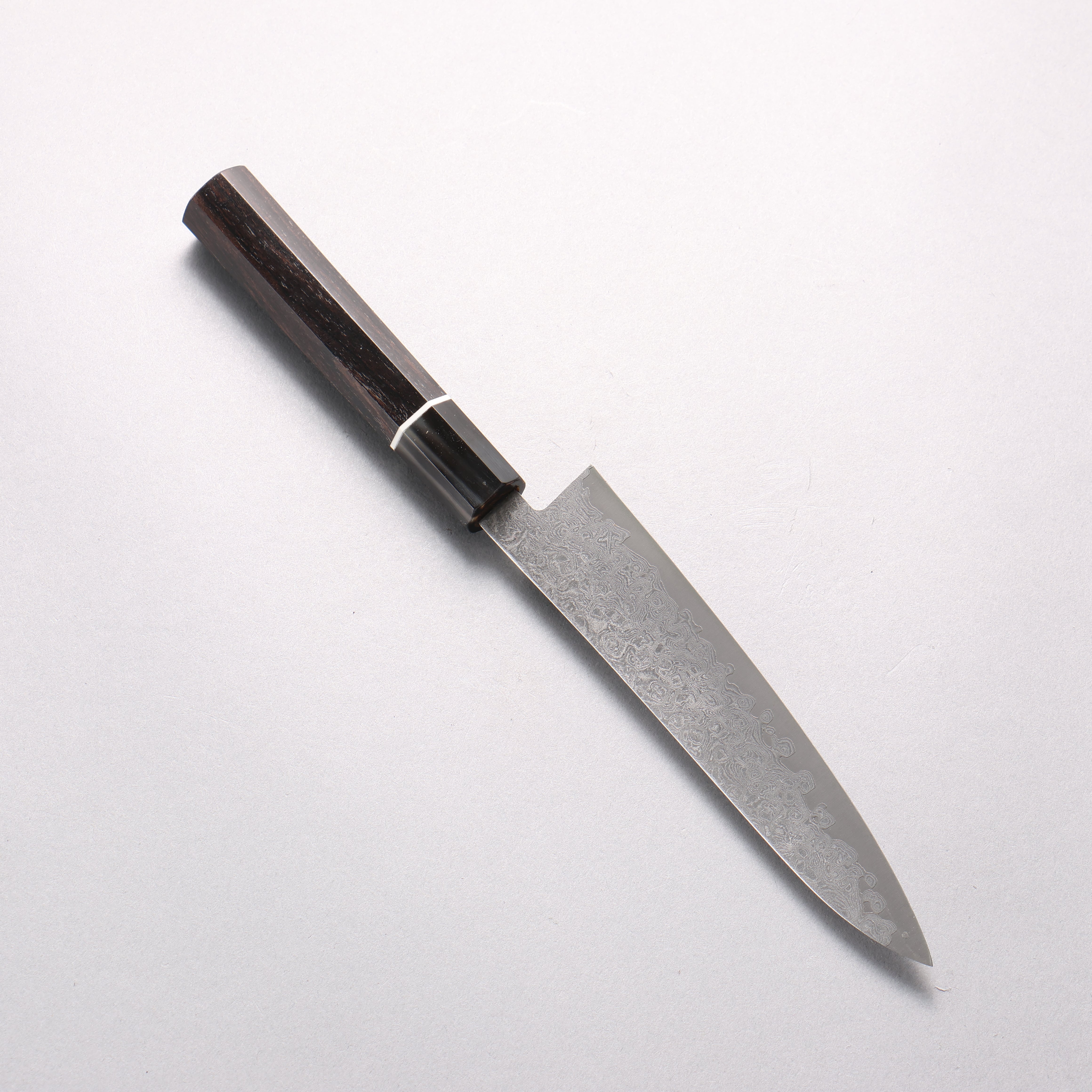 田中 誠貴 VG10 大馬士革紋 多用途小刀 150mm 黑檀 (口輪：黑水牛角) 握把 - 清助刃物