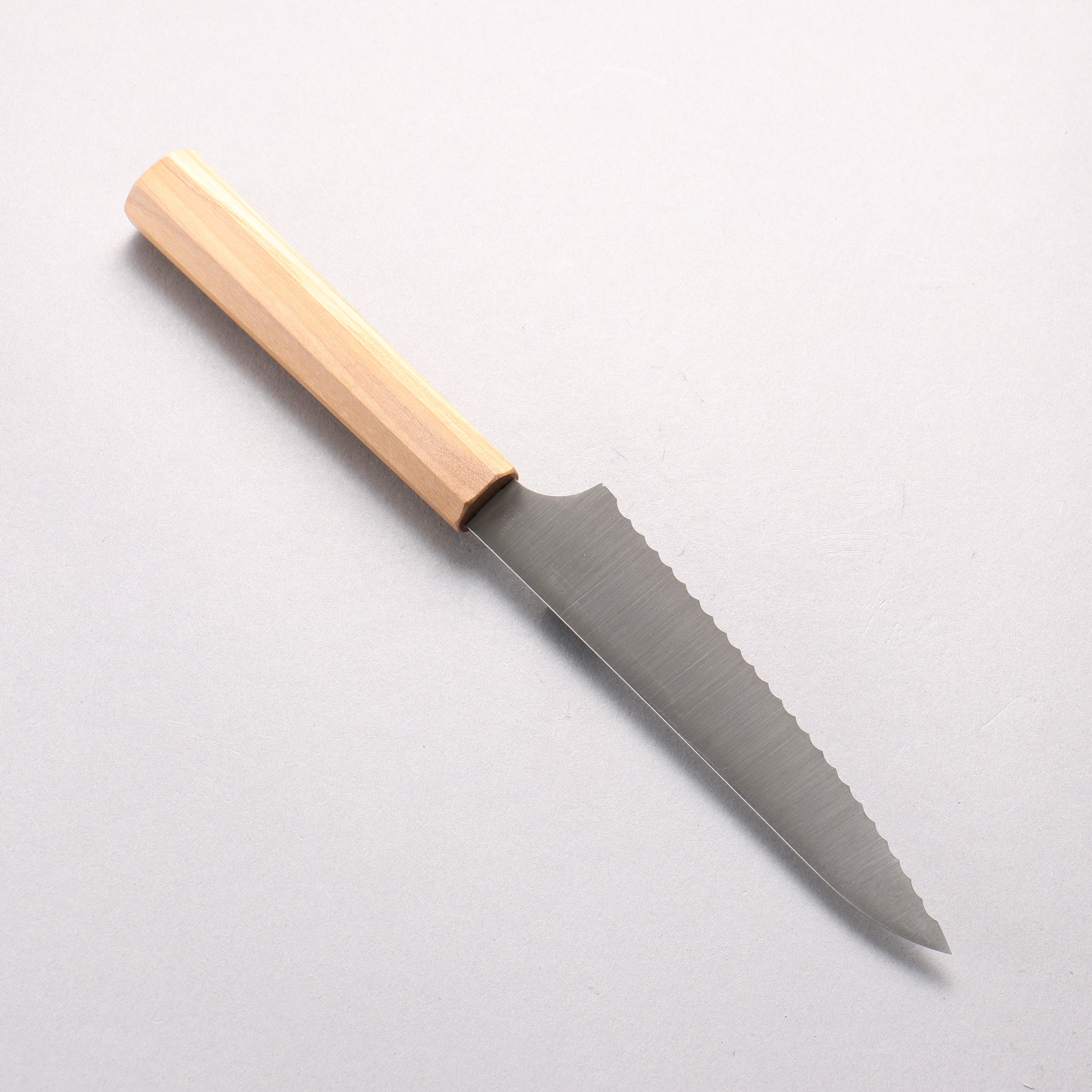 Kei 不鏽鋼 麵包刀 150mm 橄欖樹 握把 - 清助刃物