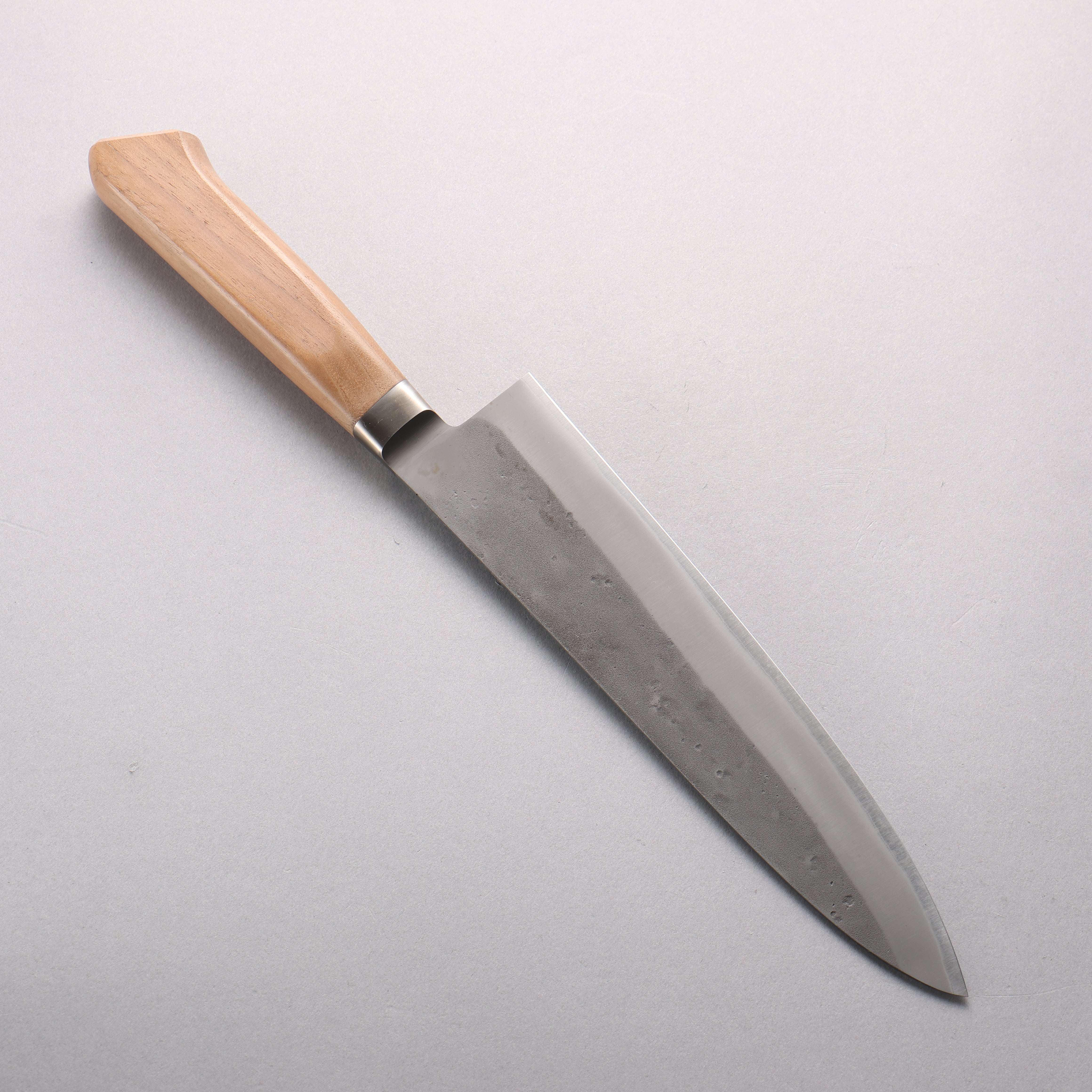 翁流 青鋼 梨地 牛刀 210mm 核桃木 握把 SN-01 - 清助刃物