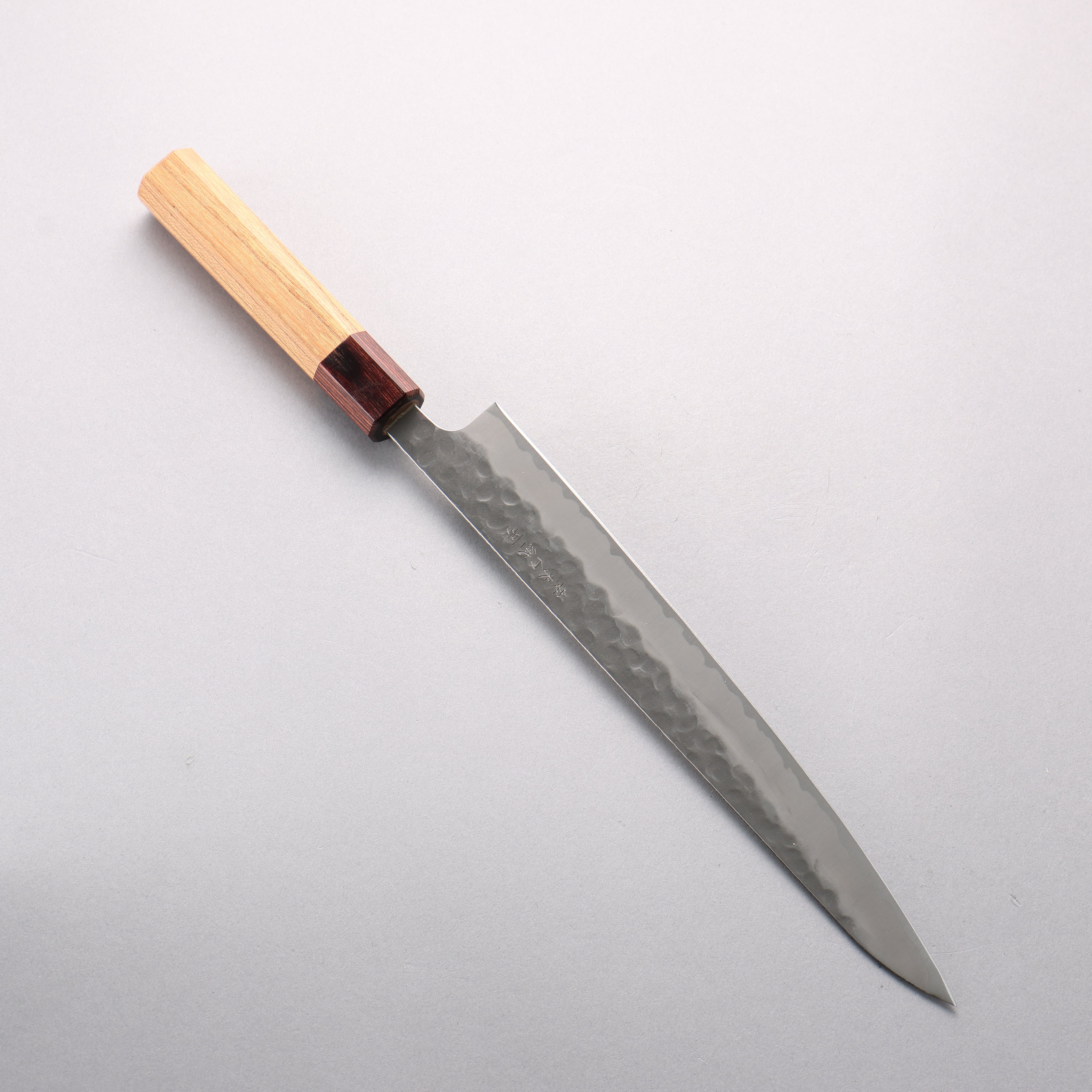翁流 白鋼二號 鎚目 筋引 240mm 櫸木 握把 - 清助刃物