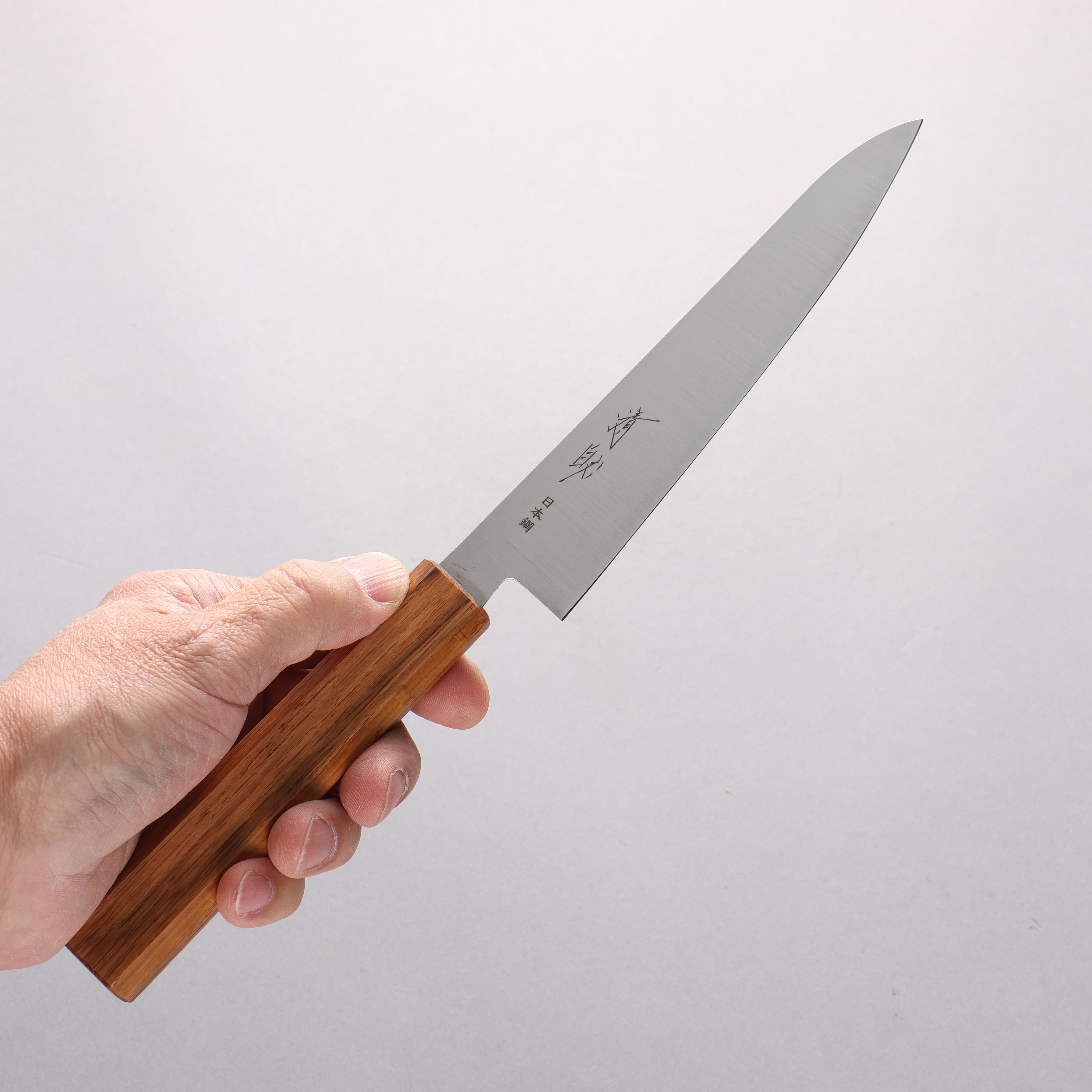 清助 SK-4鋼 多用途小刀 150mm 木柄（漆塗） 握把 - 清助刃物