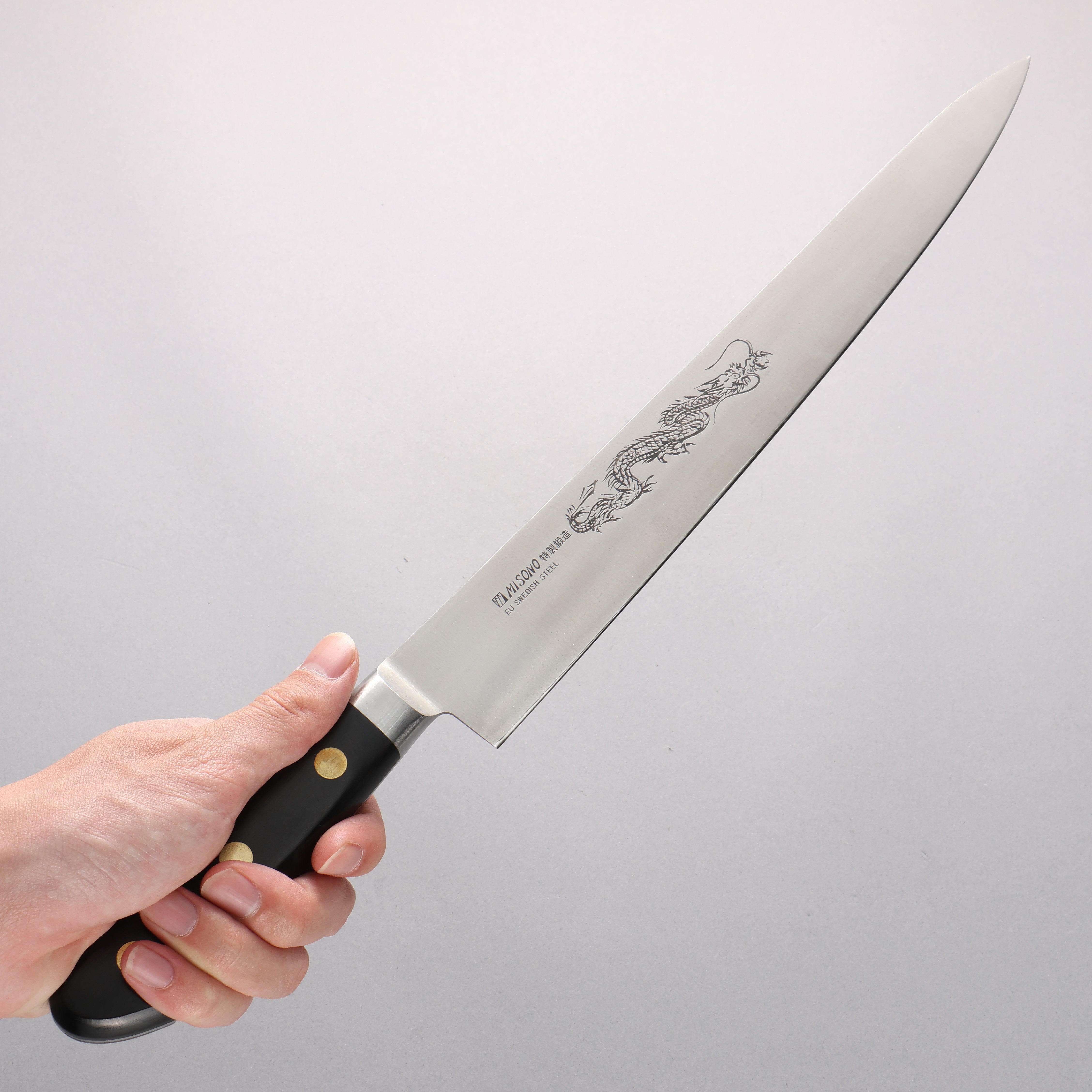 Misono 瑞典鋼 刻有龍的圖樣 筋引 - 清助刃物
