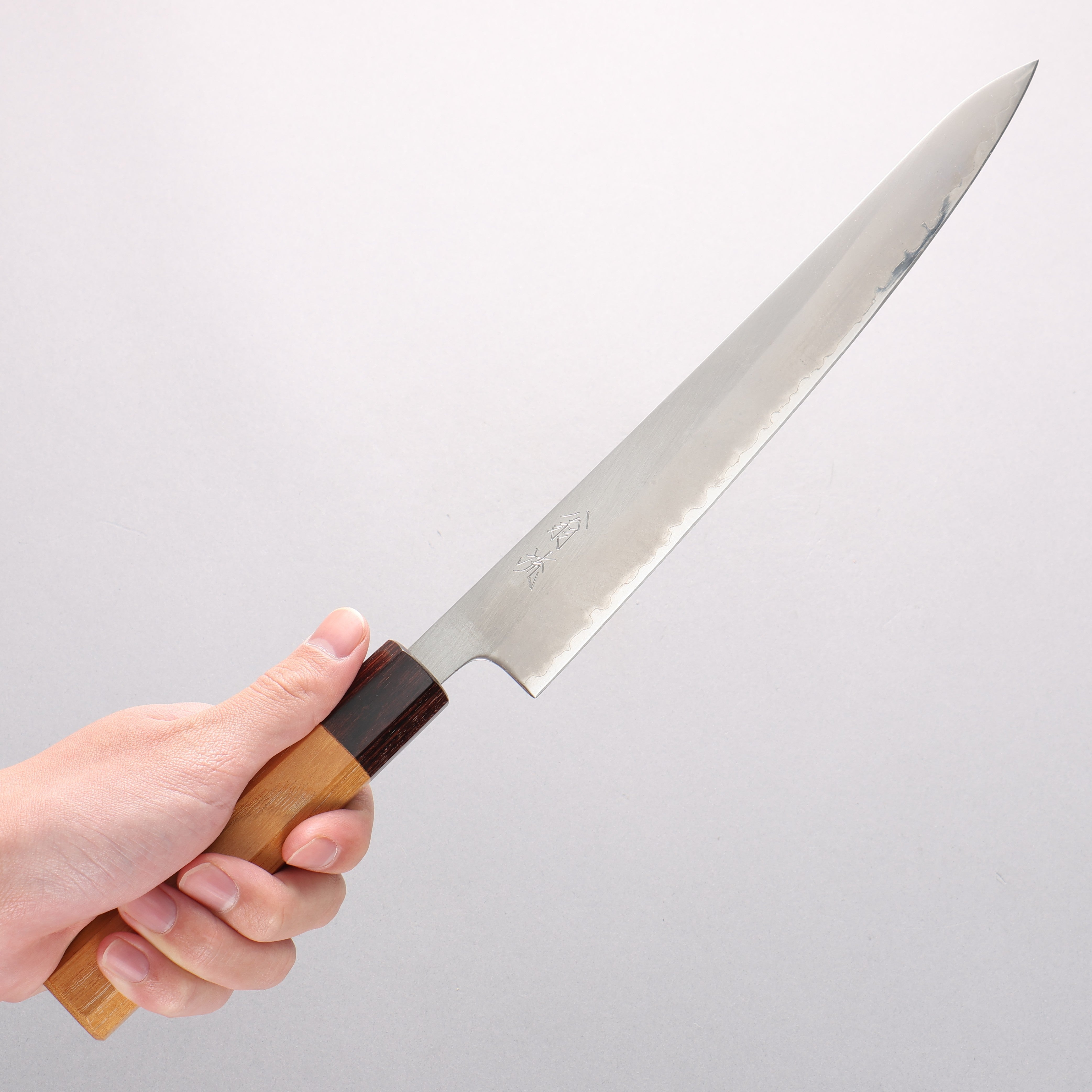 翁流 白鋼一號 筋引 240mm 櫸木 握把 - 清助刃物