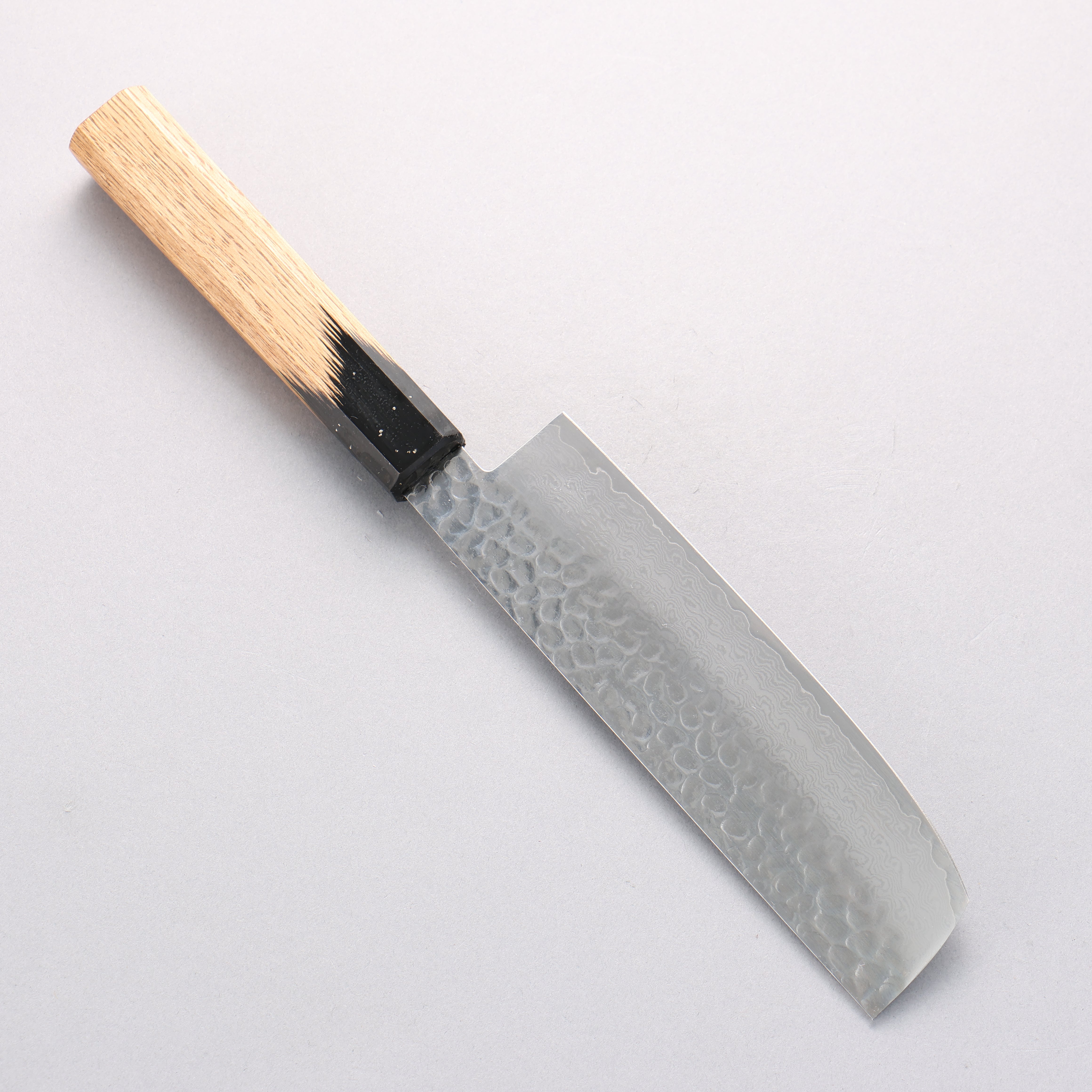 堺 孝行 VG10 33層大馬士革紋 菜切 160mm 櫟木漆塗（黑伸）握把 - 清助刃物