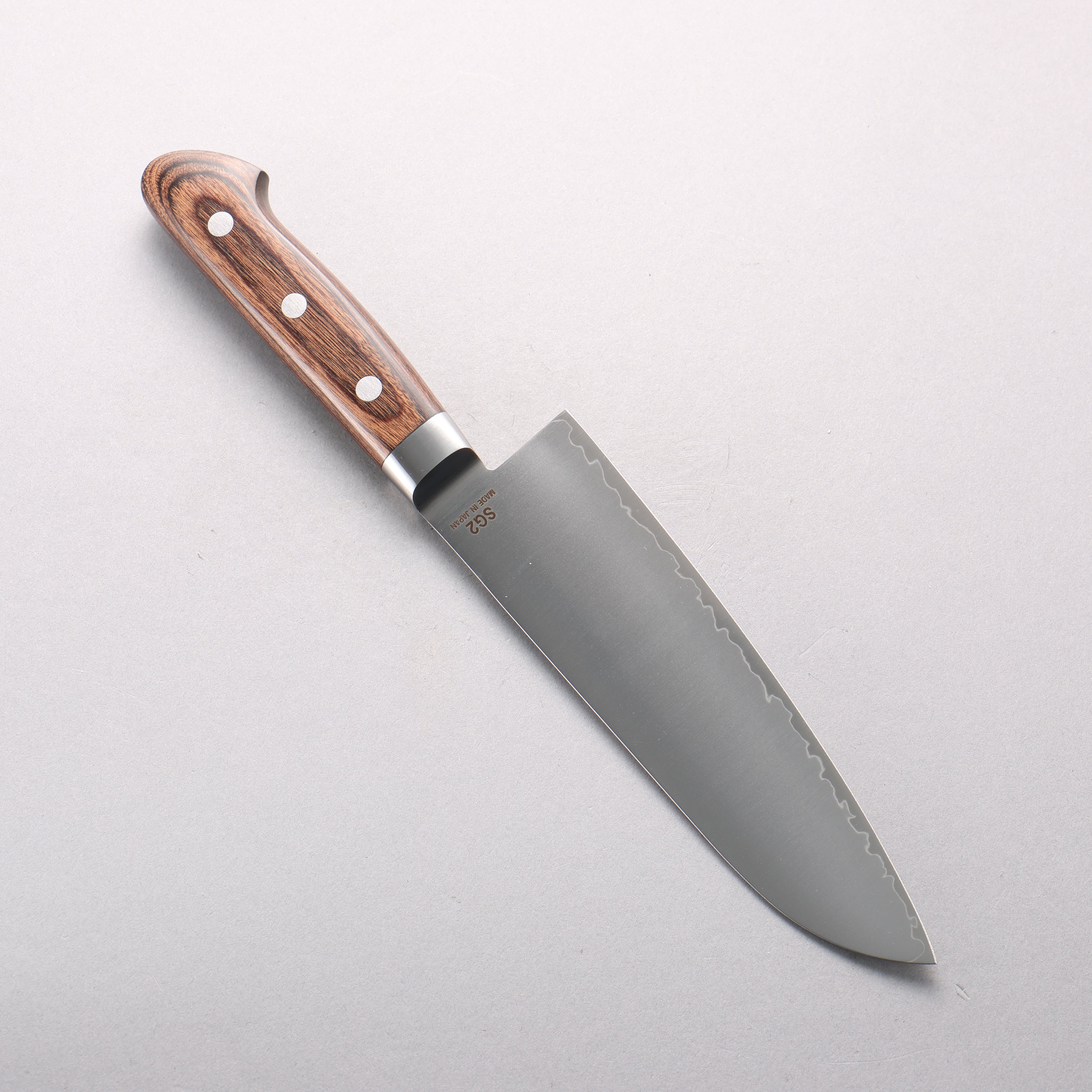 樋口 SG2 三德刀 180mm 斑馬木 握把 - 清助刃物