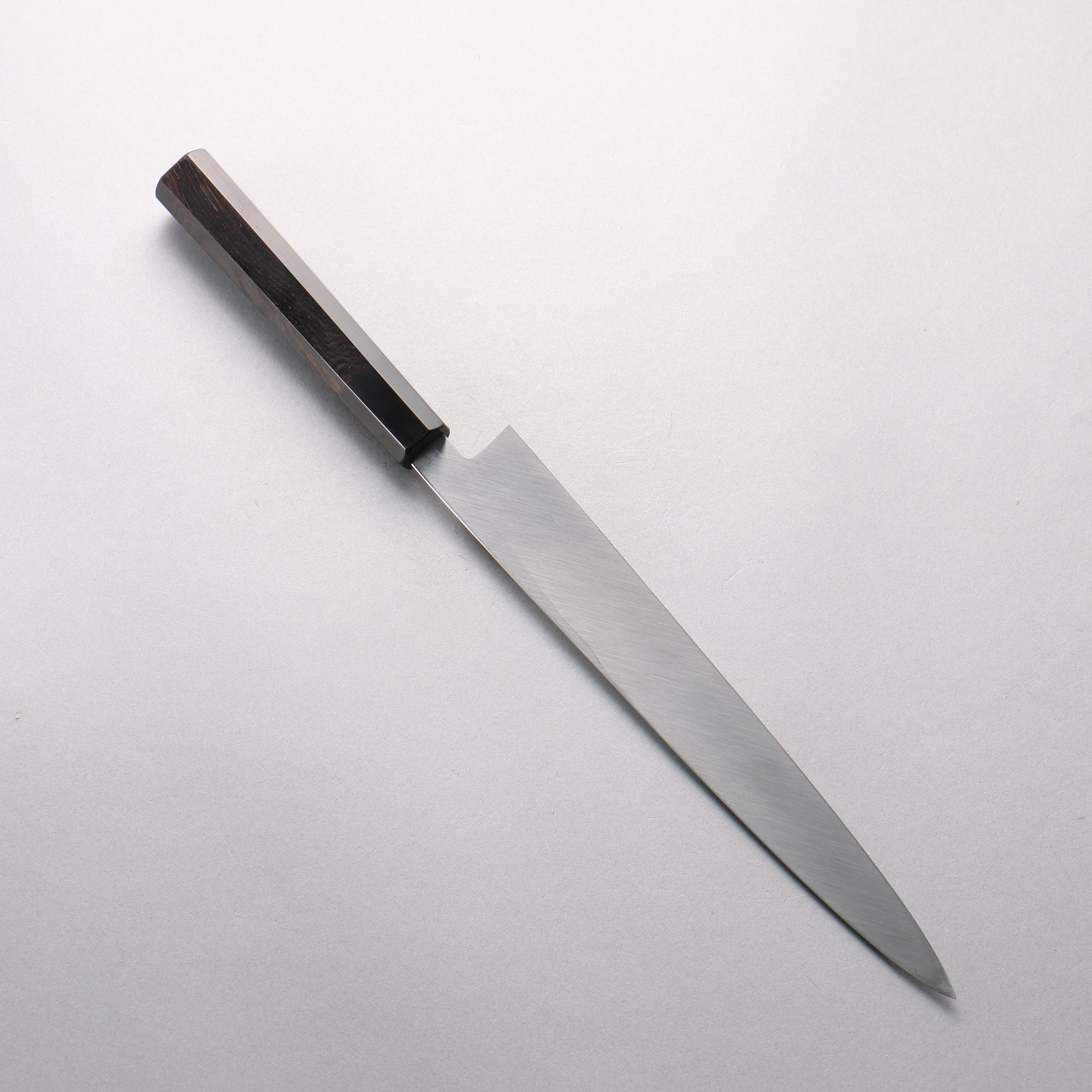 鐵泉 田中作 Tamahagane 鏡面處理 柳刃 240mm 黑檀 握把 附刀鞘 - 清助刃物