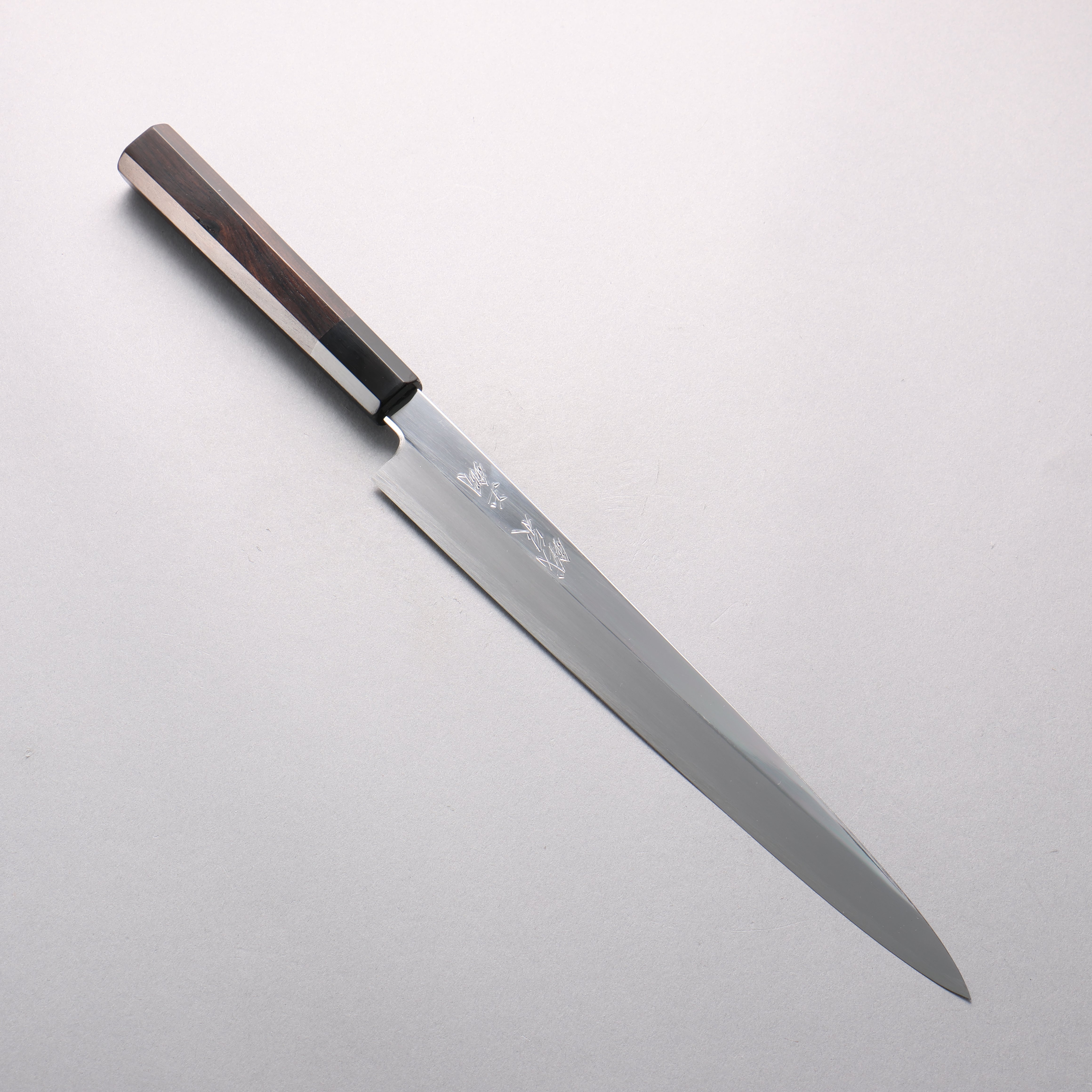 鐵泉 田中作 Tamahagane 鏡面處理 柳刃 270mm 黑檀 握把 附刀鞘 - 清助刃物
