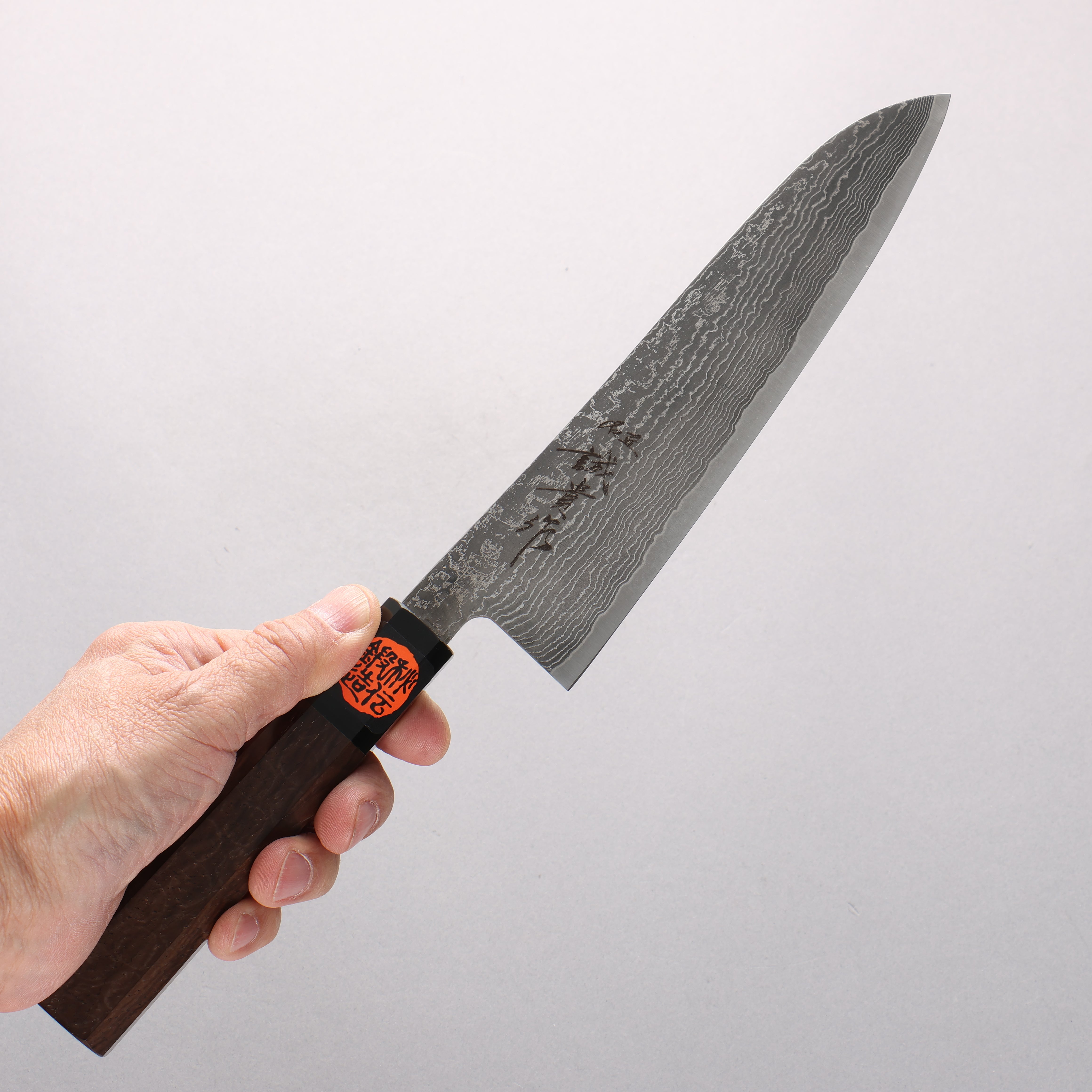 田中 誠貴 春風 SG2 大馬士革紋 牛刀 180mm 核桃木 握把 - 清助刃物
