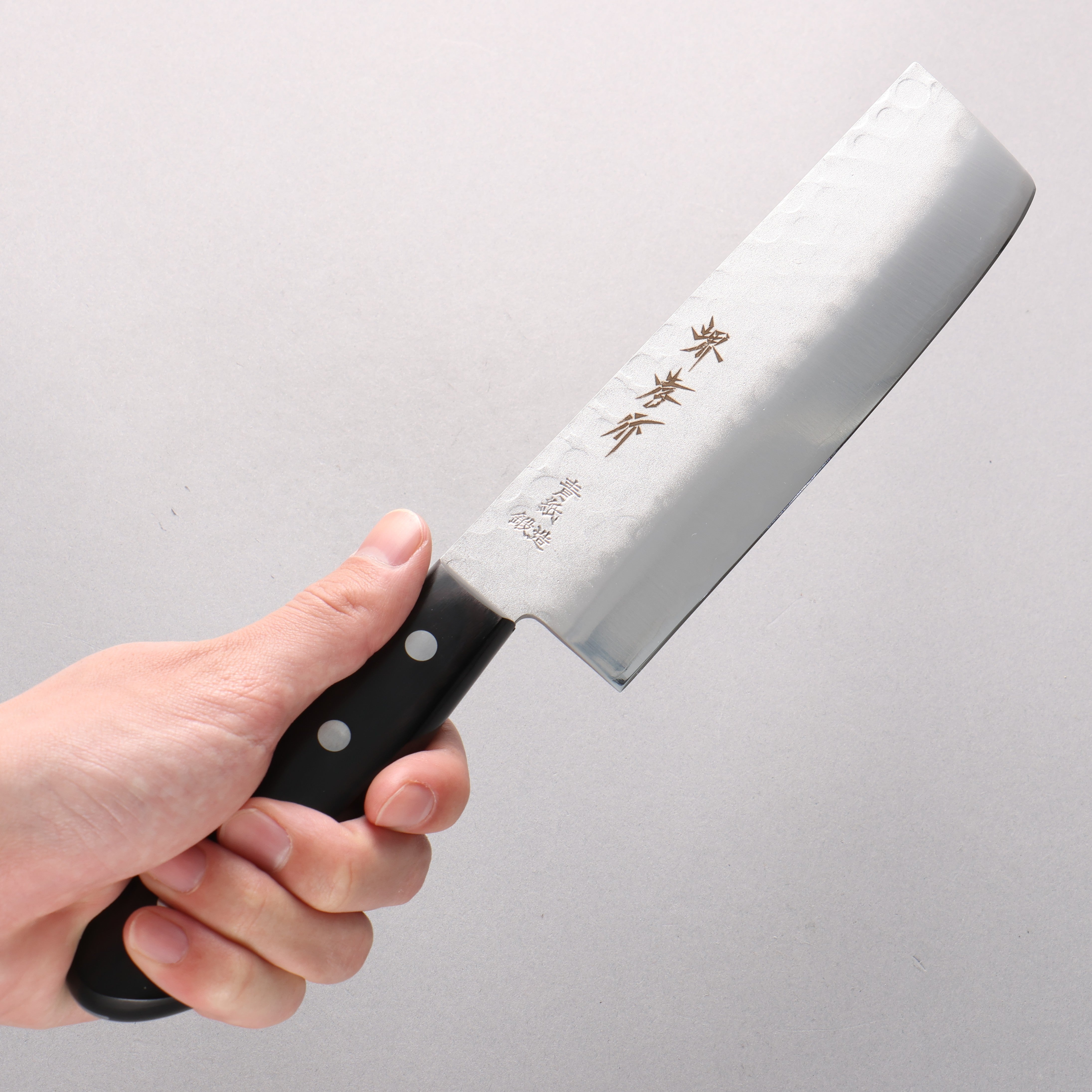 堺 孝行 青鋼 鎚目 3層 菜切 165mm - 清助刃物
