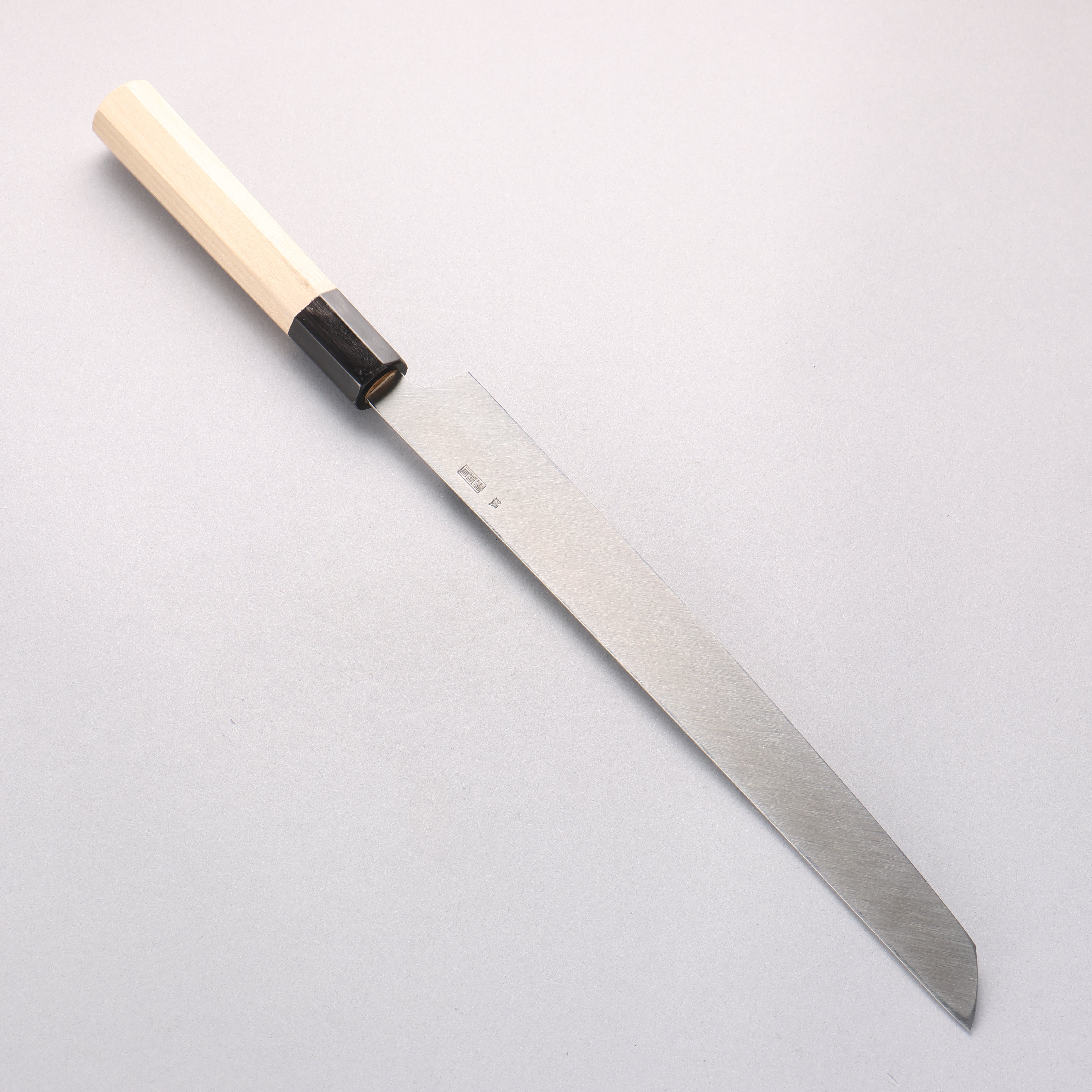 菊月 銀三鋼 Bokashi 先丸蛸引 270mm 木蘭 握把 - 清助刃物