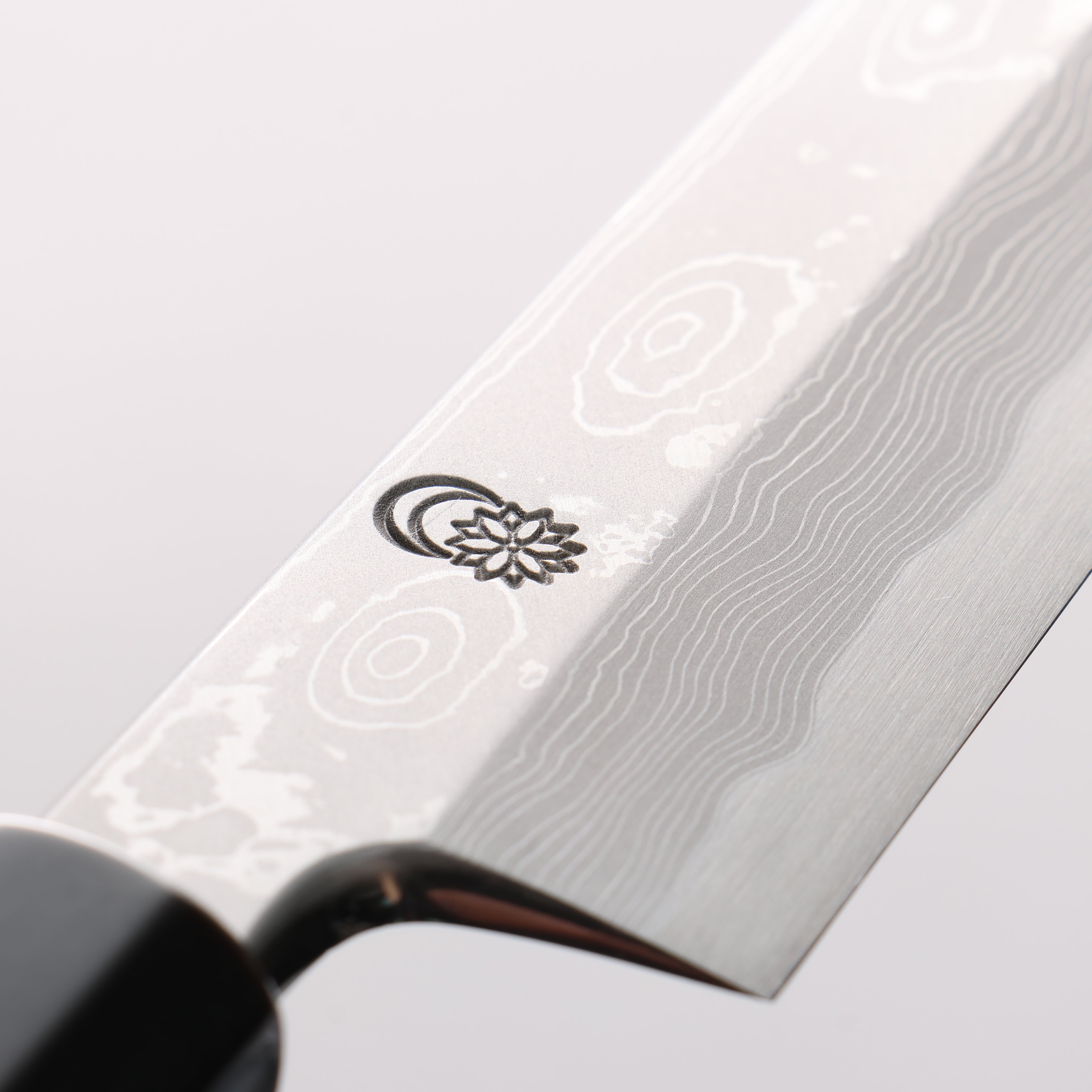 菊月 青鋼一號 大馬士革紋 切付柳刃 270mm 木蘭握把 - 清助刃物