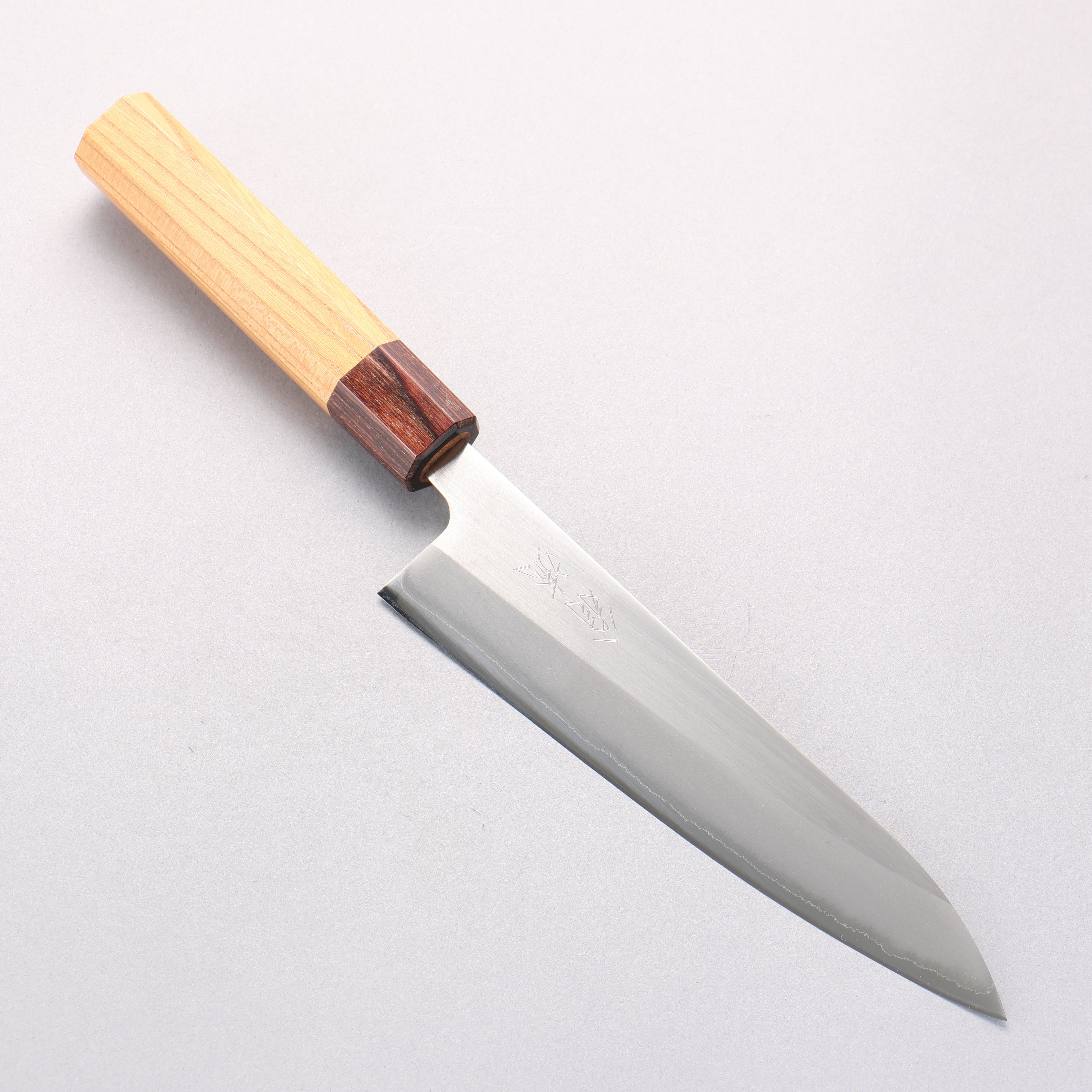 翁流 白鋼一號 牛刀 180mm 櫸木 握把 - 清助刃物