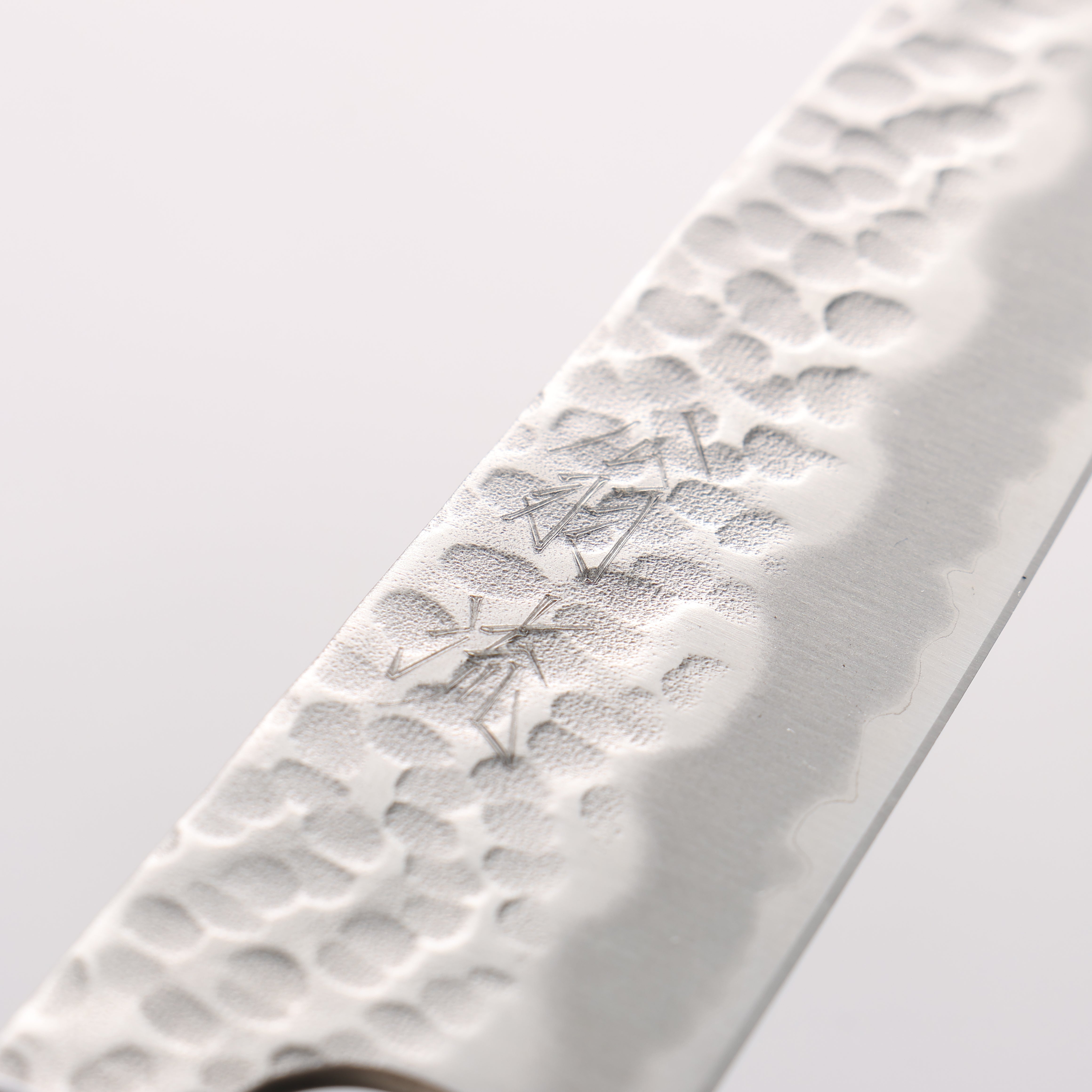 翁流 白鋼二號 鎚目 多用途小刀 135mm 木蘭 握把 - 清助刃物